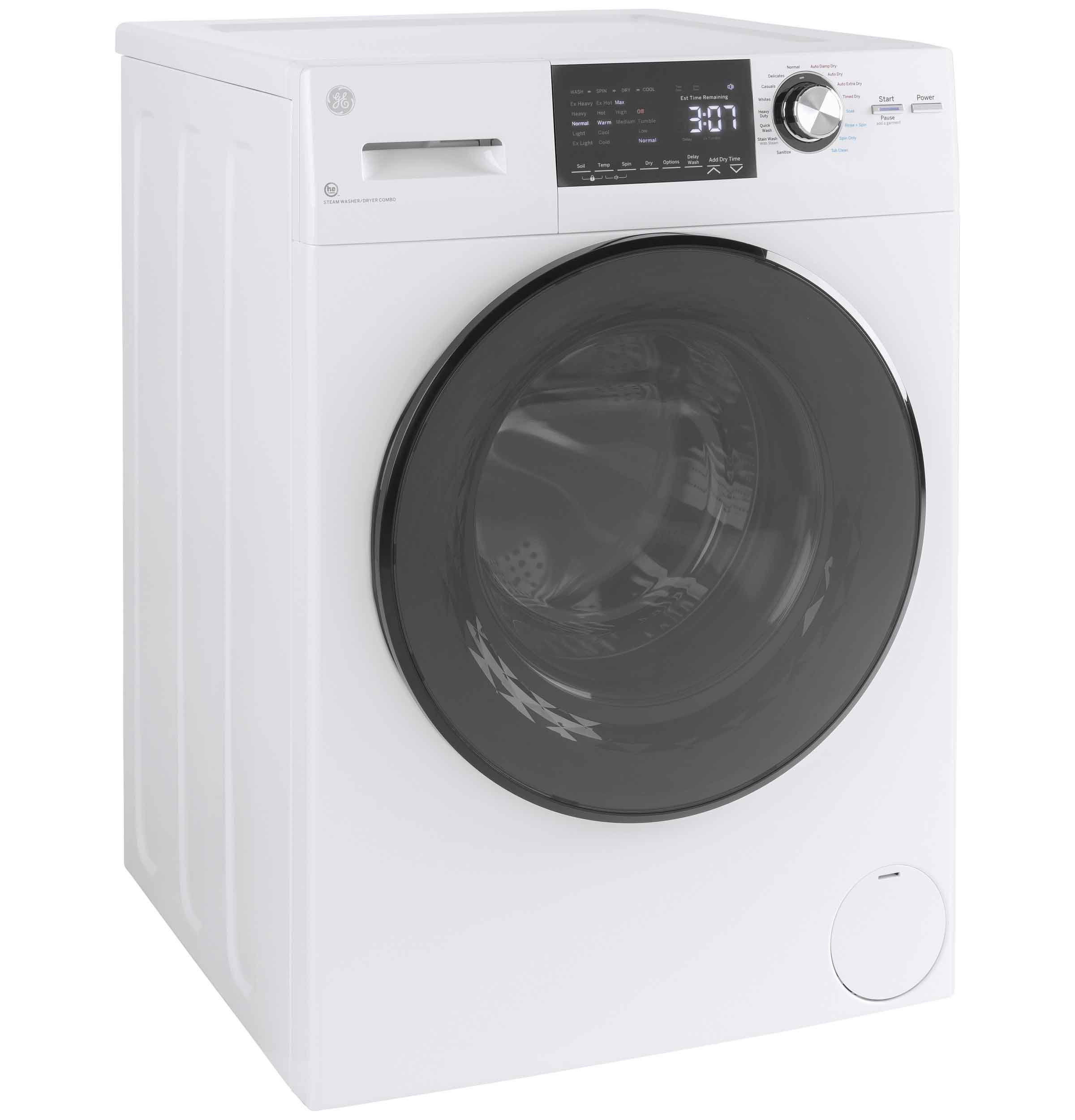 GE 24" Front Load Washer/Condenser Dryer Combo (2.8 cu.ft.) - GFQ14ESSNWW - Image 2