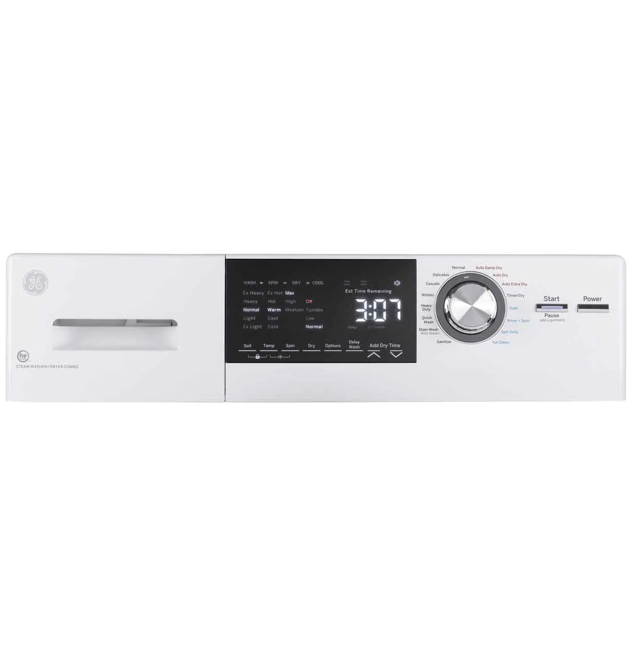 GE 24" Front Load Washer/Condenser Dryer Combo (2.8 cu.ft.) - GFQ14ESSNWW - Image 3