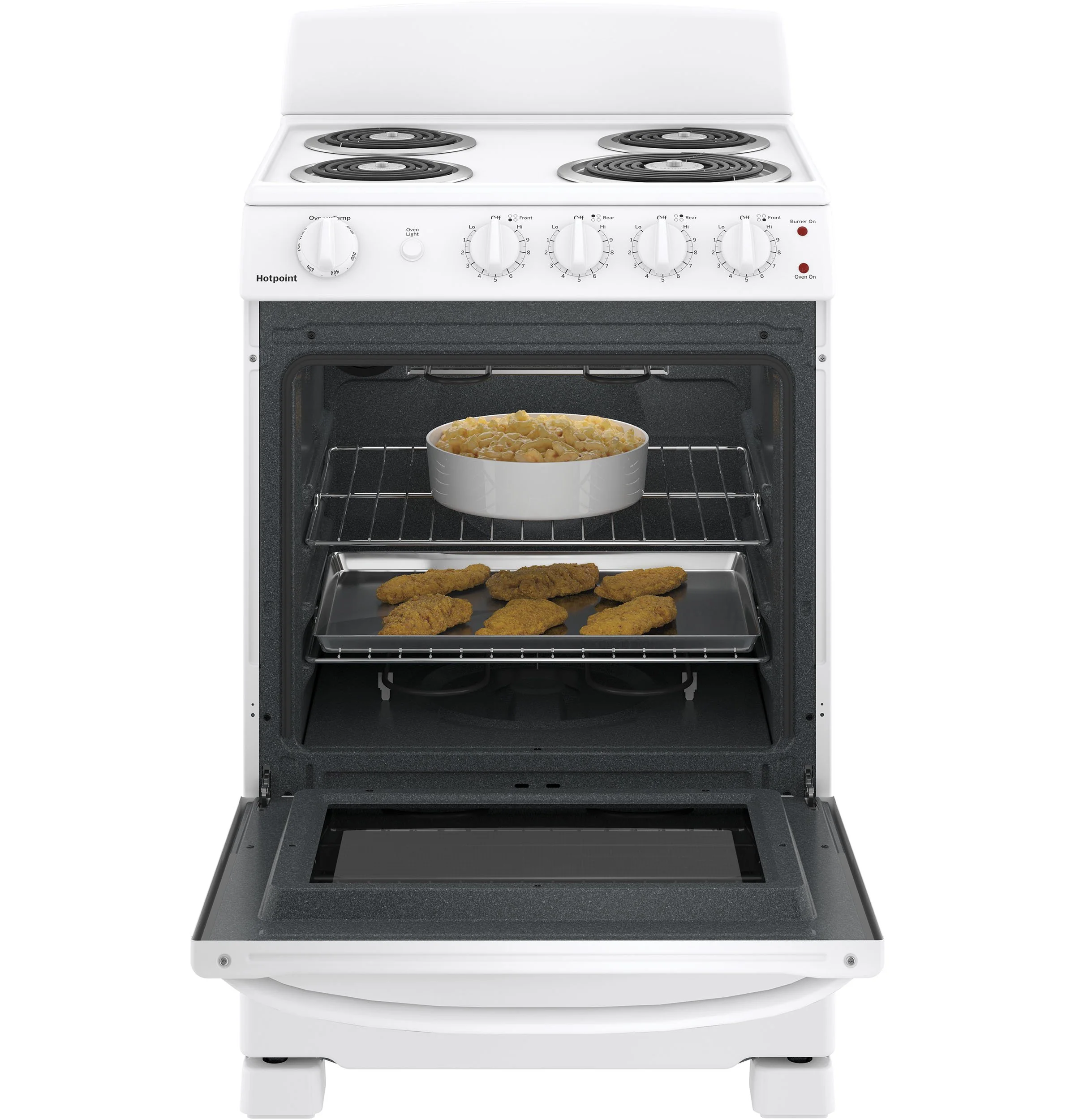 GE 24" White Freestanding Electric Range (2.9 Cu. Ft.) - JCAS300DMWW - Image 9
