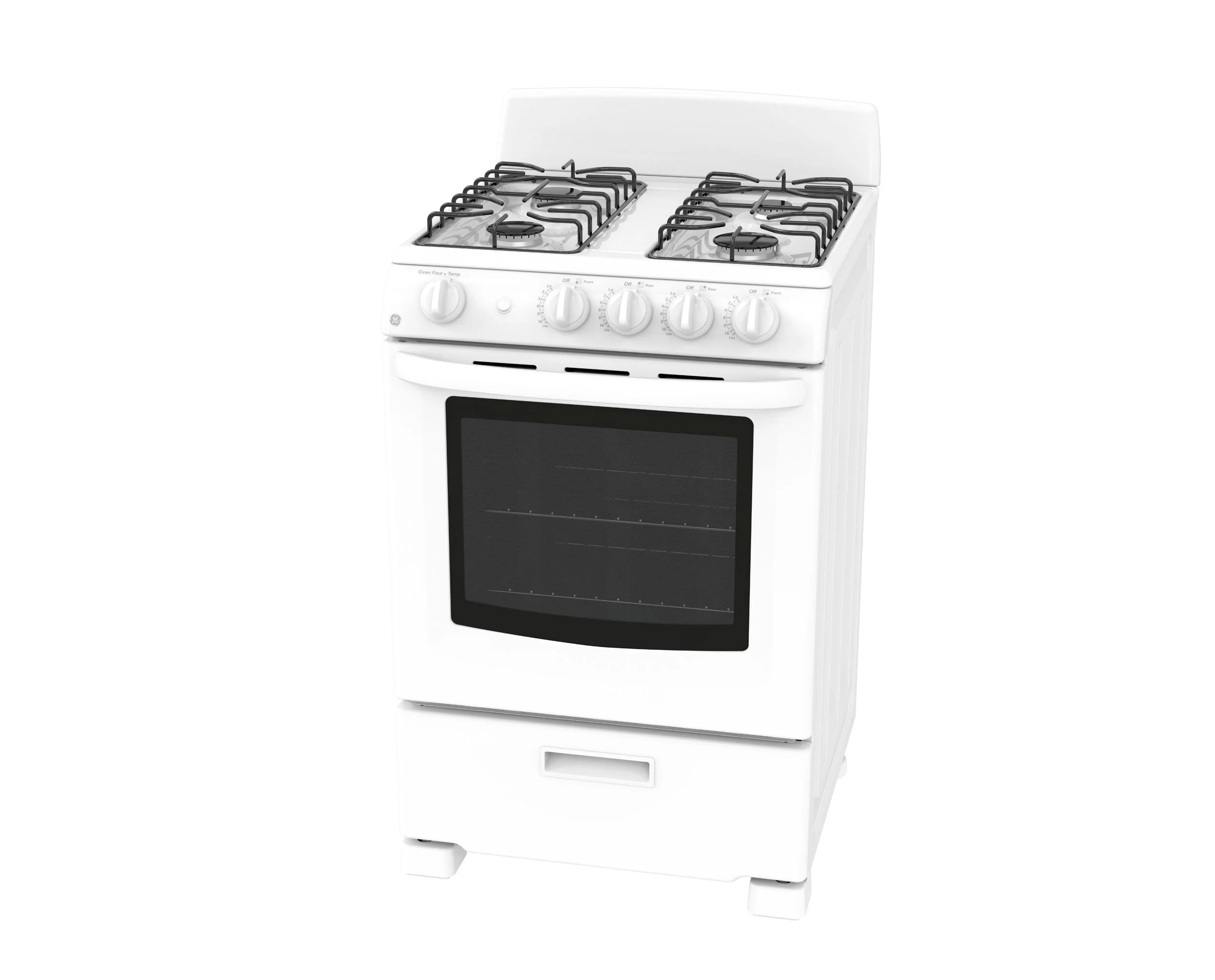 GE 24" White Freestanding Gas Range (2.9 Cu. Ft.) - JCGAS300DMWW - Image 3