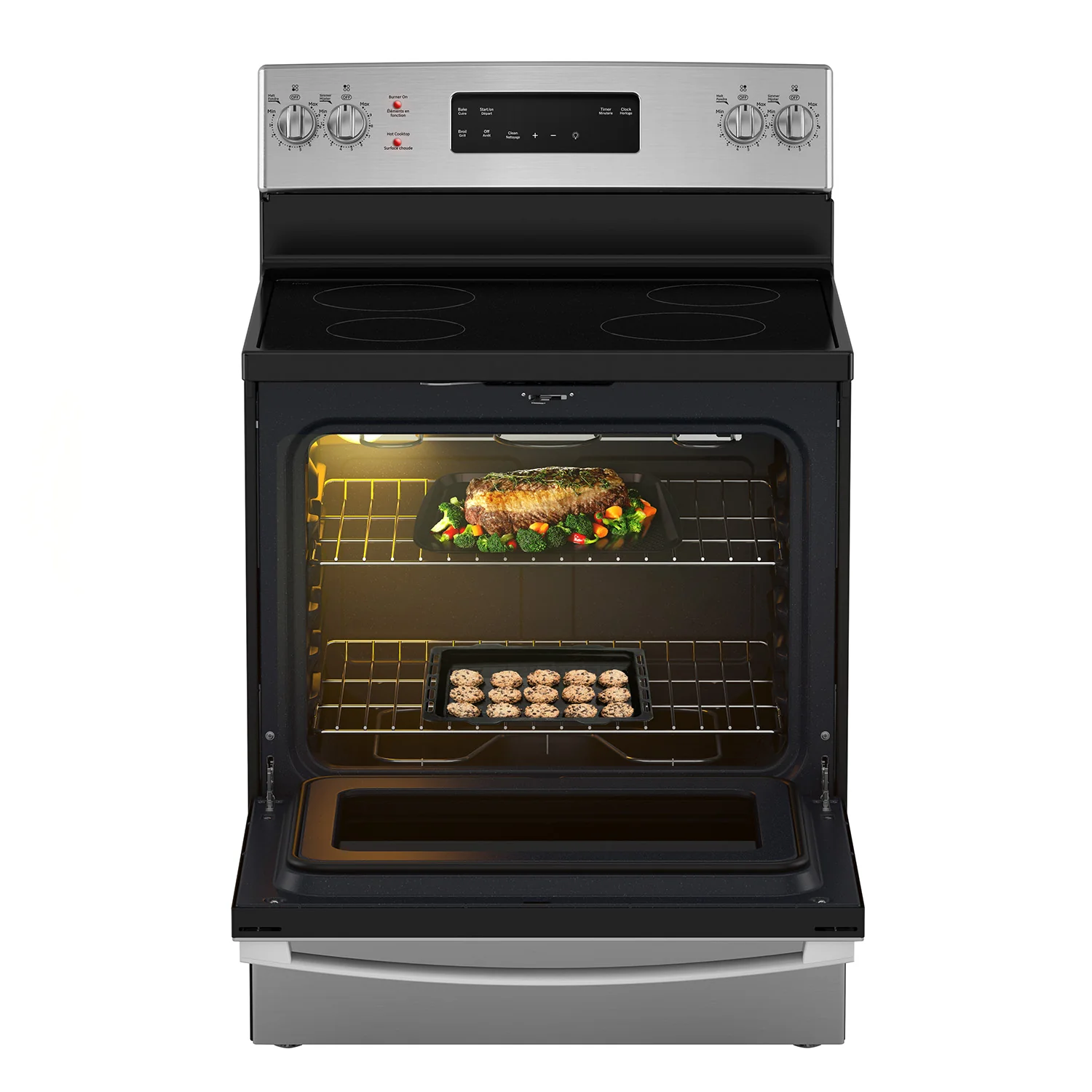 GE 30" Stainless Steel Freestanding Electric Range (5.0 Cu.Ft) - JCB630SVSS - Image 5