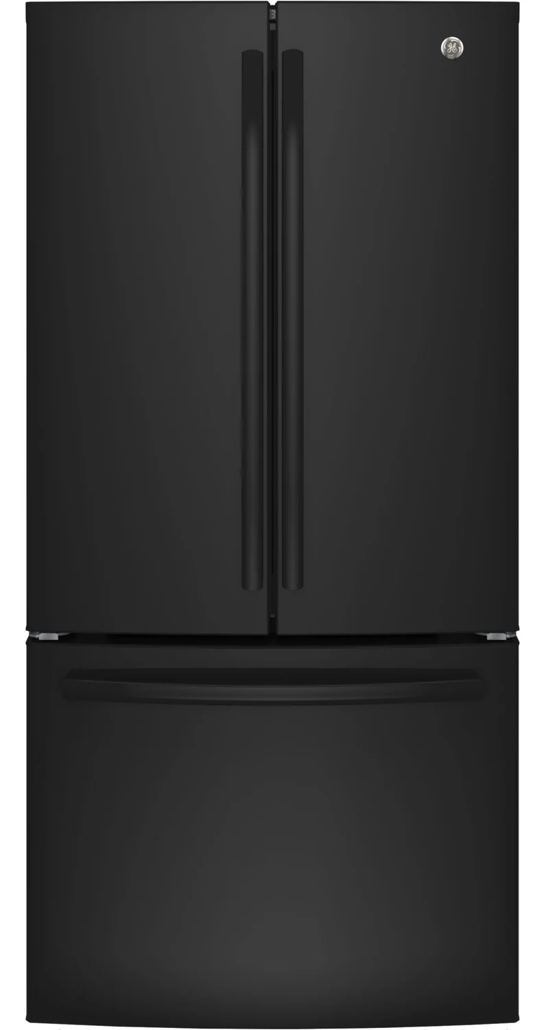 GE 32.75" 18.6 Cu. Ft. Black Counter-Depth French Door Refrigerator - GWE19JGLBB