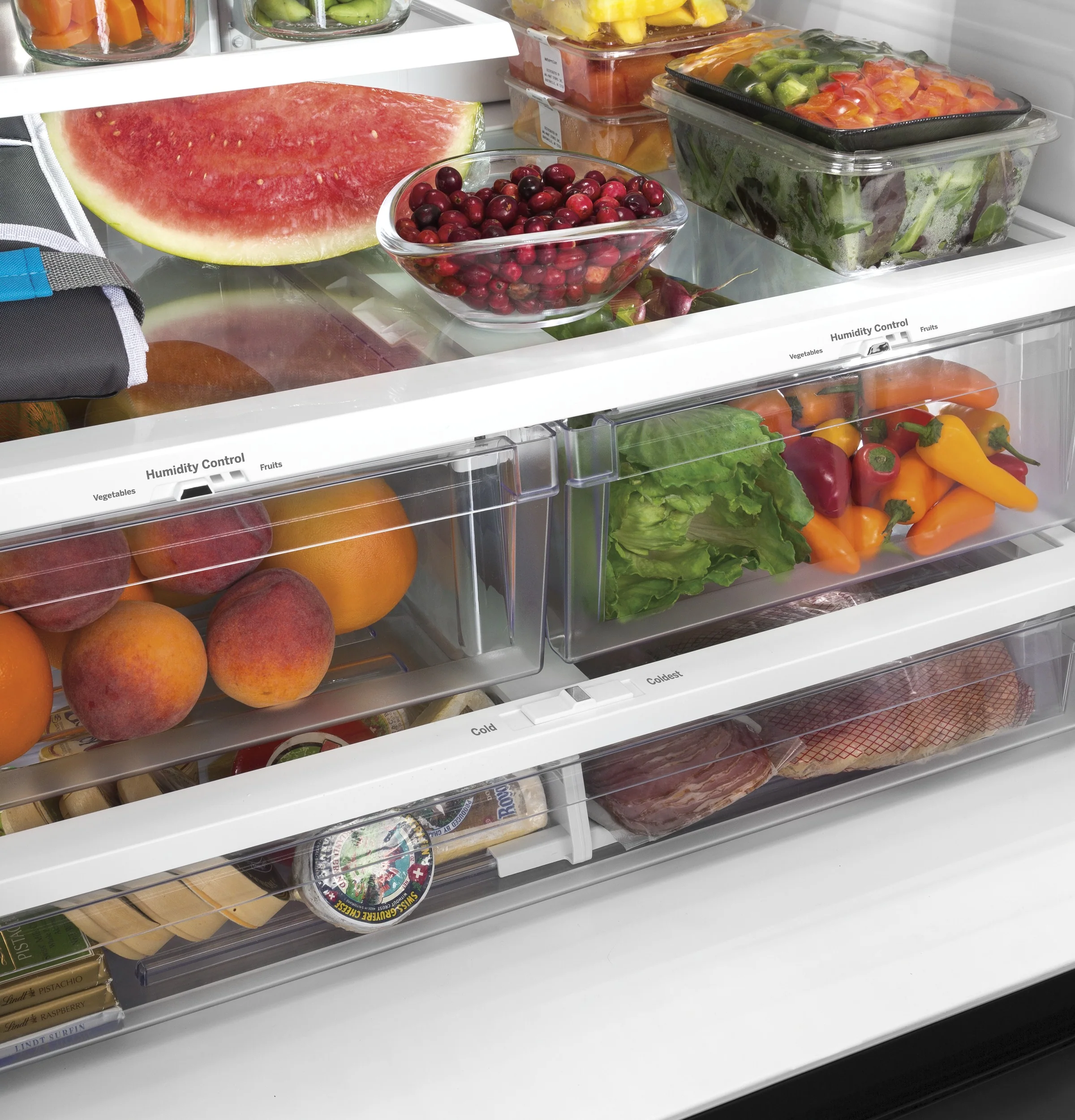 GE 36" 27 Cu. Ft. Black French Door Refrigerator - GNE27JGMBB - Image 6
