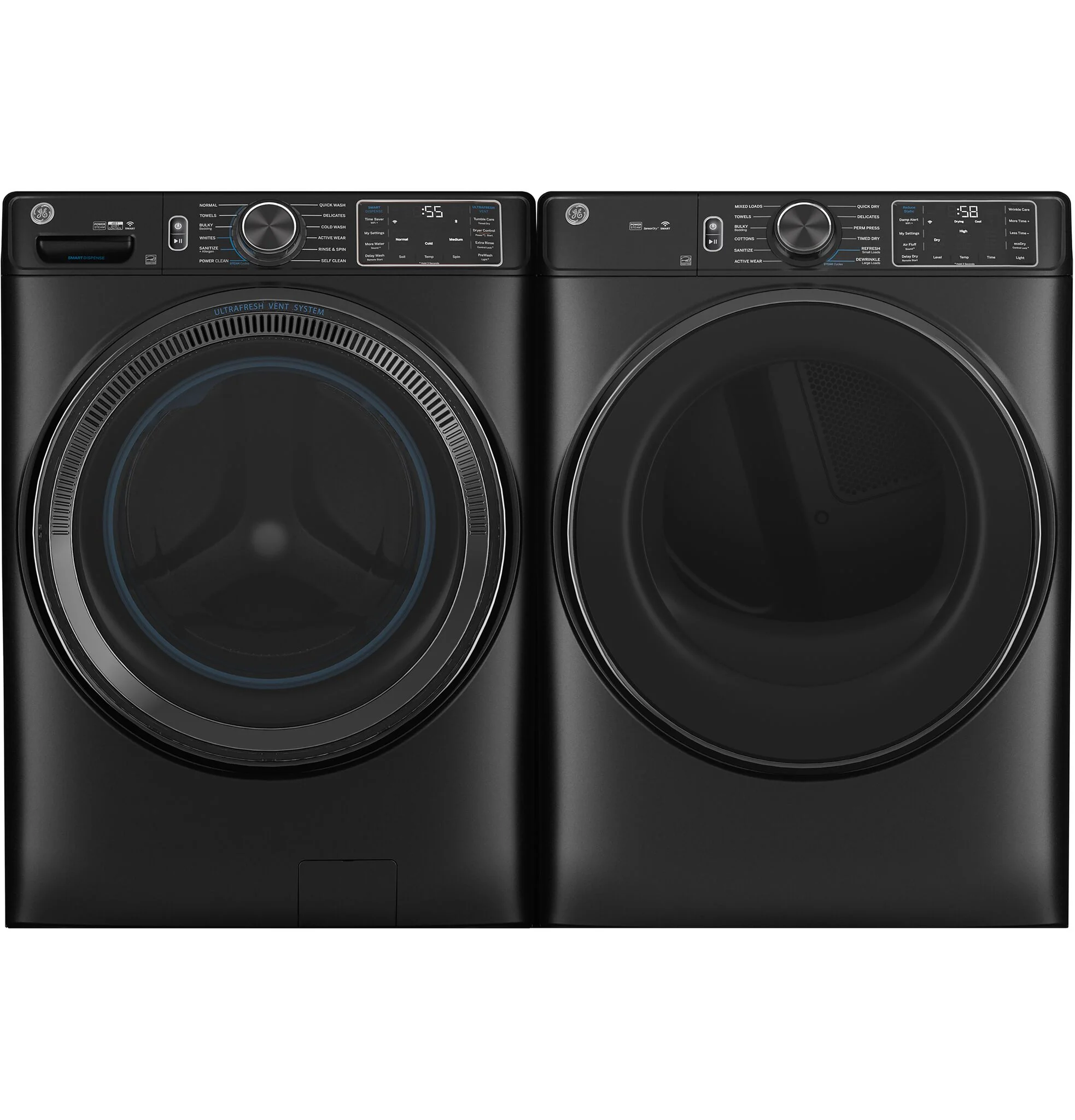 GE Carbon Graphite Smart Steam Front Load Electric Dryer with Sanitize Cycle ( 7.8 cu. ft.) - GFD65ESMVDS - Image 5