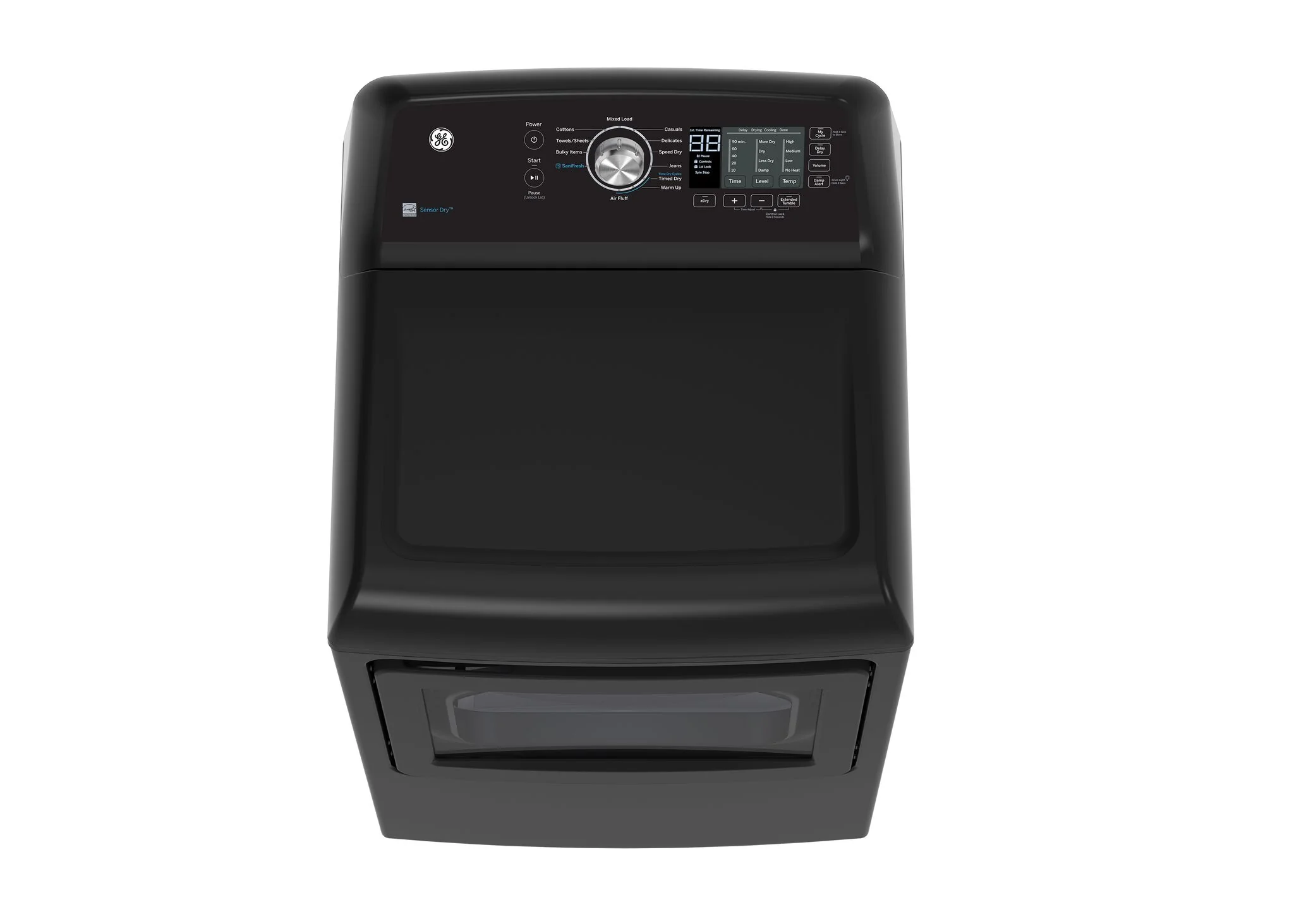 GE Diamond Grey Electric Dryer with SaniFresh Cycle (7.4 cu.ft.) - GTD68EBMRDG - Image 7