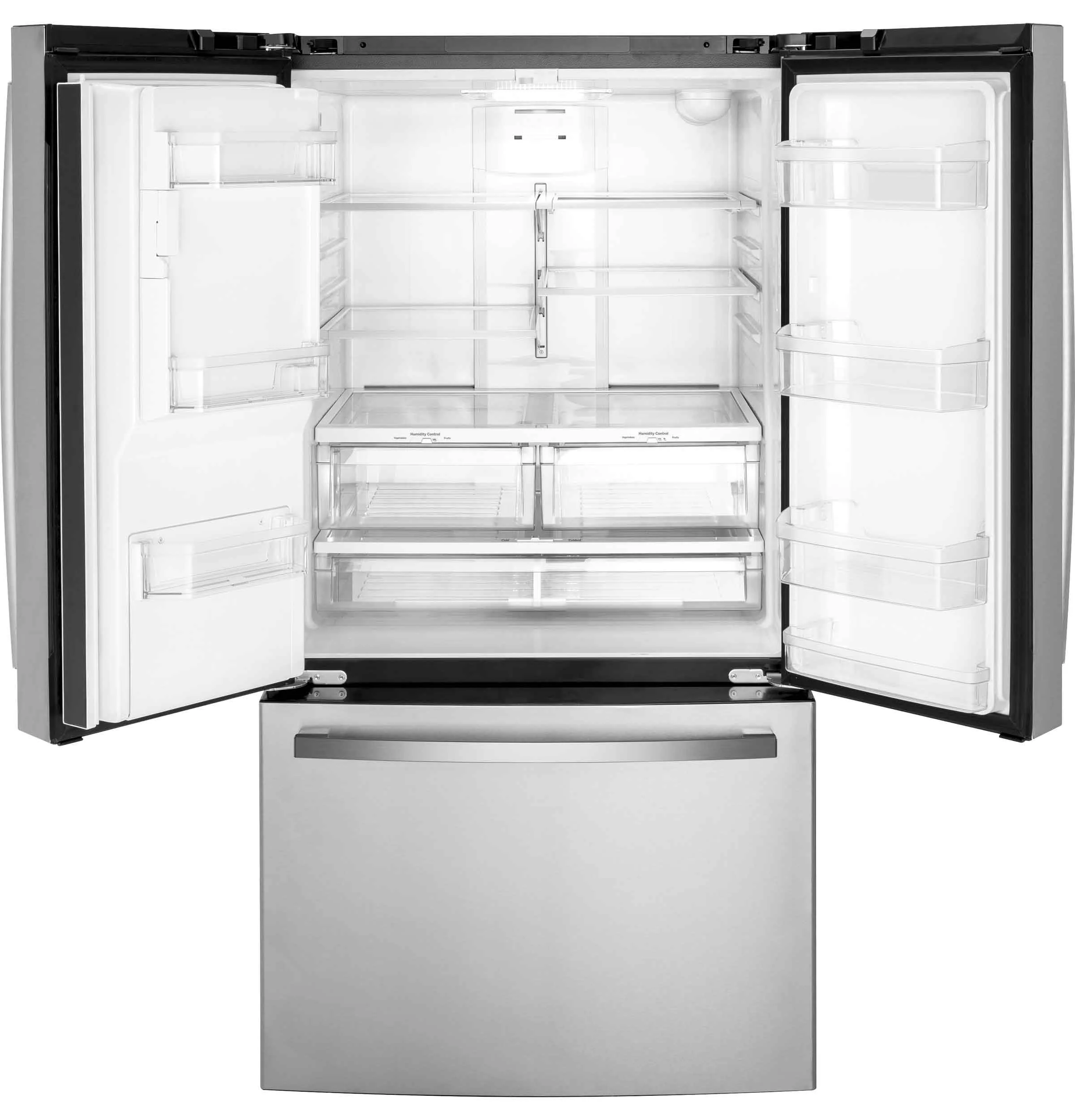 GE 35.75" 25.6 Cu. Ft. Fingerprint Resistant Stainlees Steel French Door Refrigerator - GFE26JYMFS - Image 3