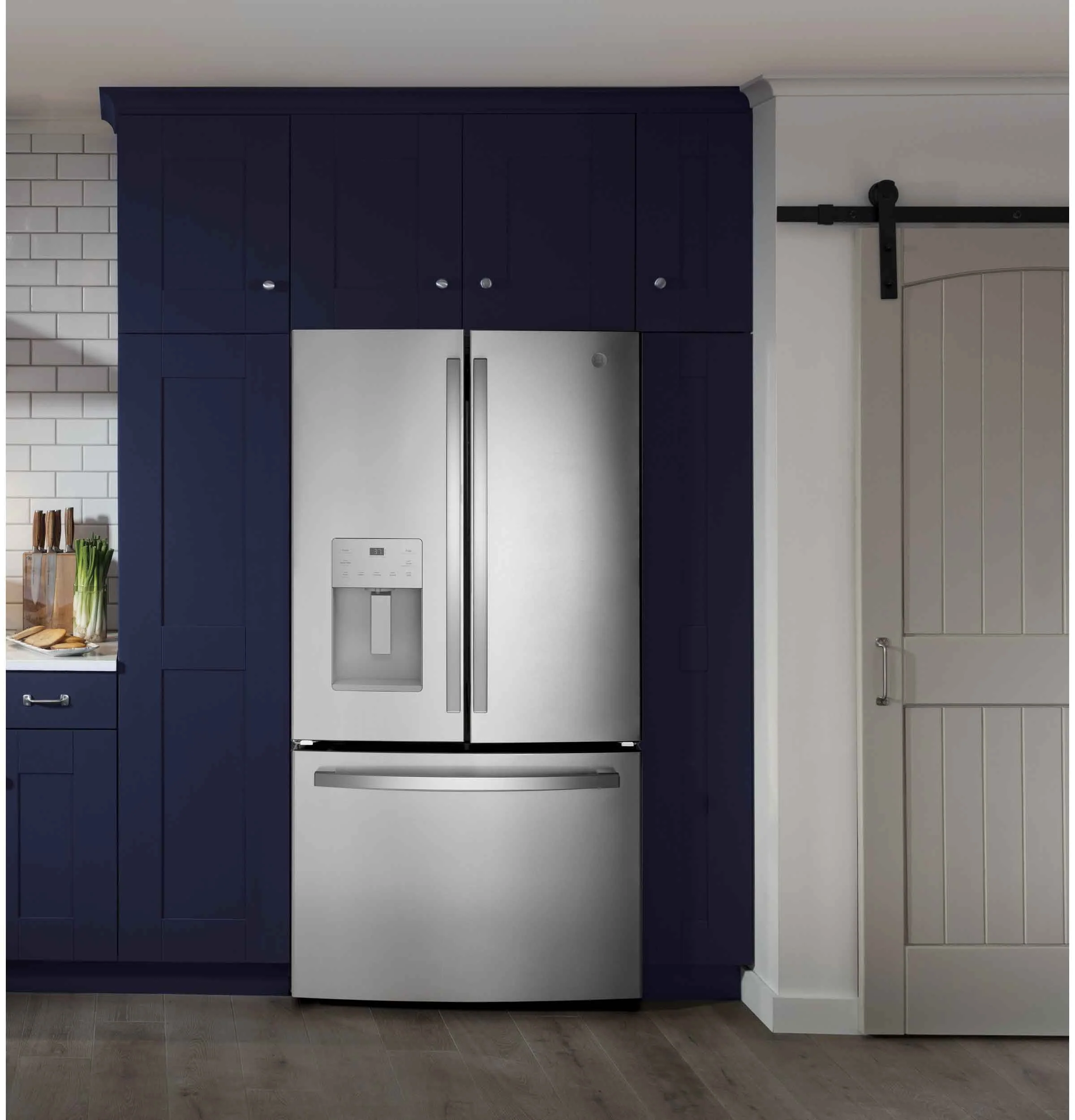 GE 35.75" 25.6 Cu. Ft. Fingerprint Resistant Stainlees Steel French Door Refrigerator - GFE26JYMFS - Image 6