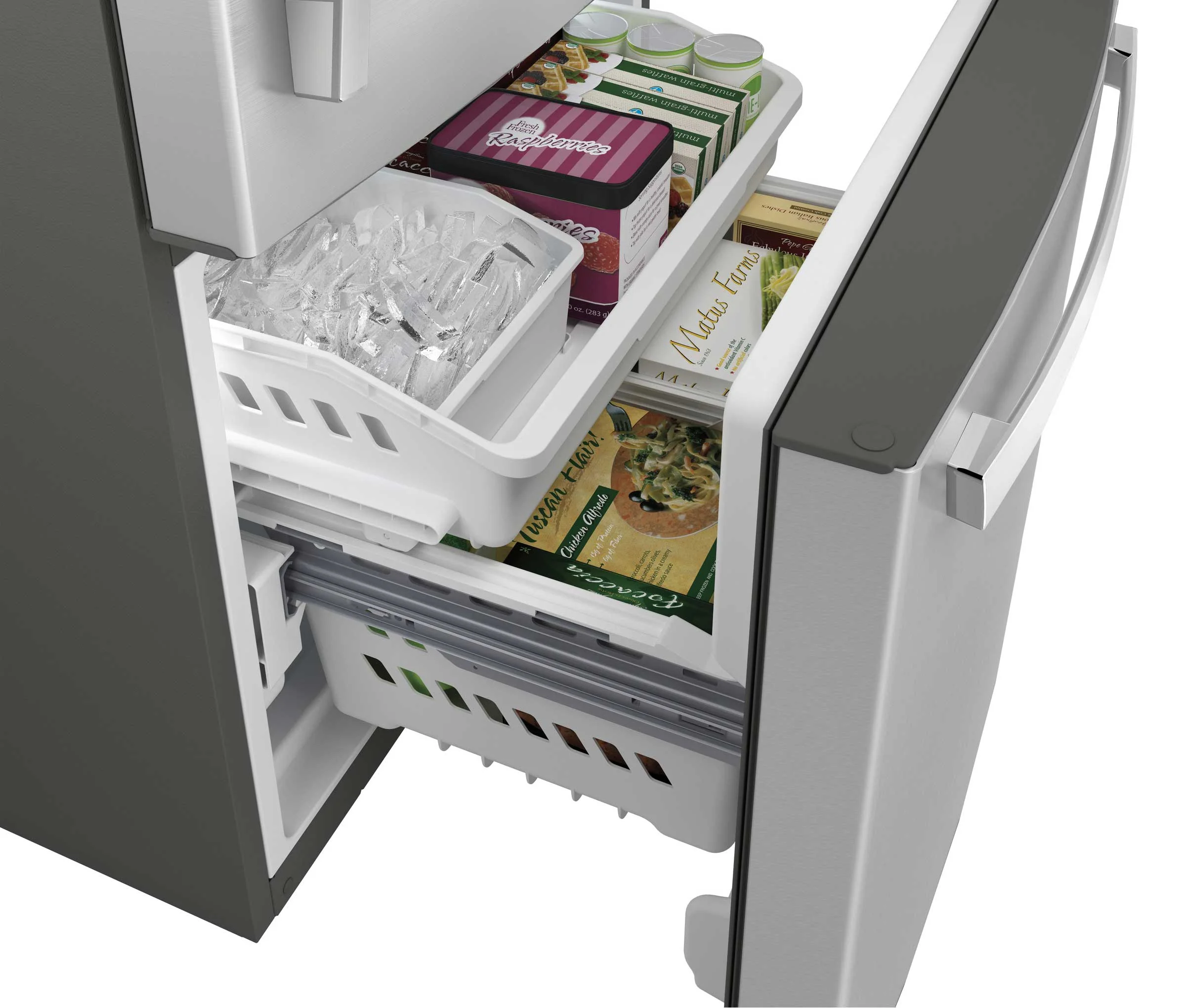 GE 33" 24.9 Cu. Ft. Fingerprint Resistant Stainless Bottom-Freezer Refrigerator - GDE25EYKFS - Image 6