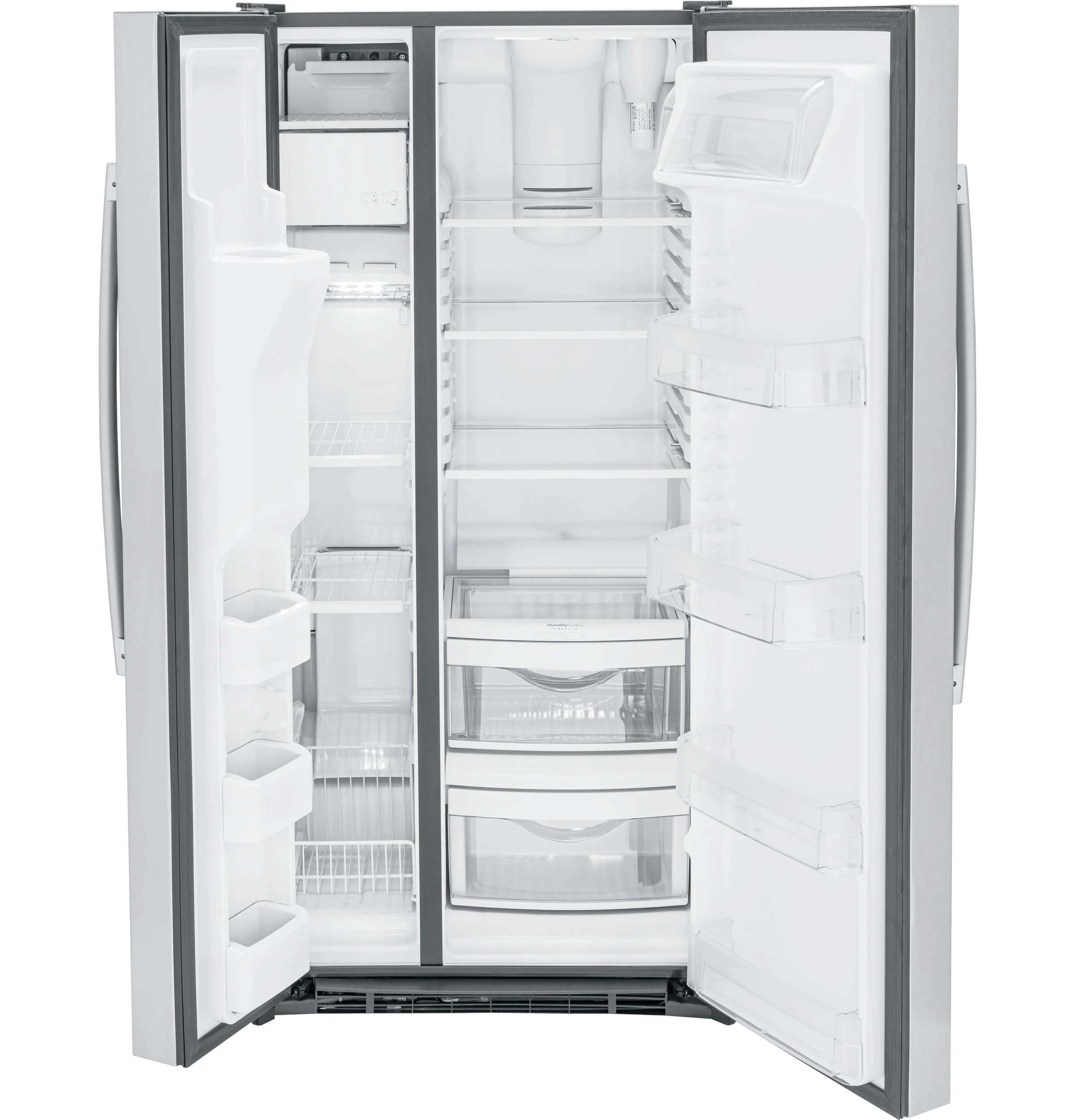 GE 33" 23 Cu. Ft. Fingerprint Stainless Steel Side-by-Side Refrigerator - GSS23GYPFS - Image 4