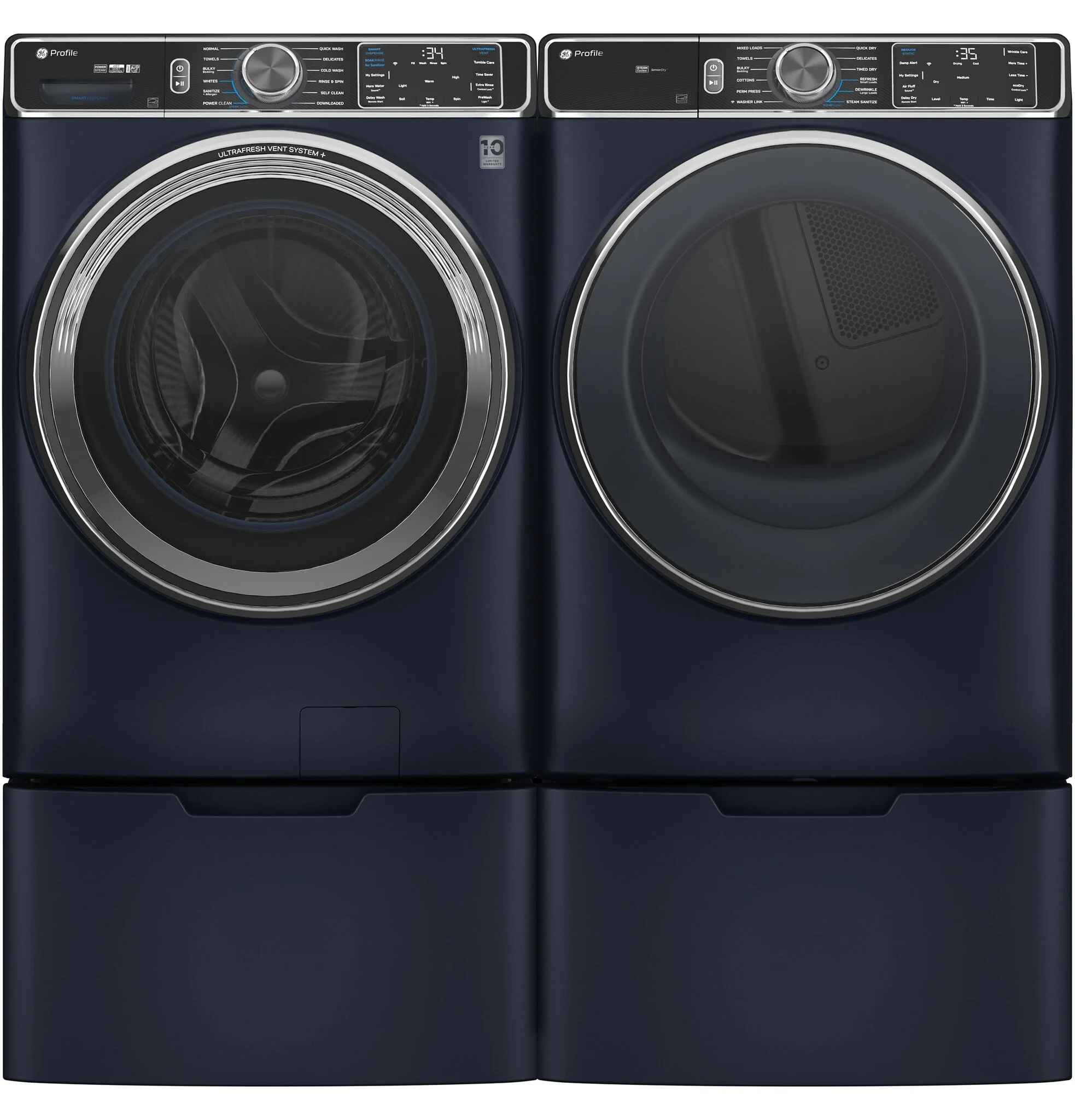 GE Profile Blue Sapphire Smart Steam Front Load Washer with SmartDispense (6.1 cu. ft) - PFW870SPVRS - Image 5