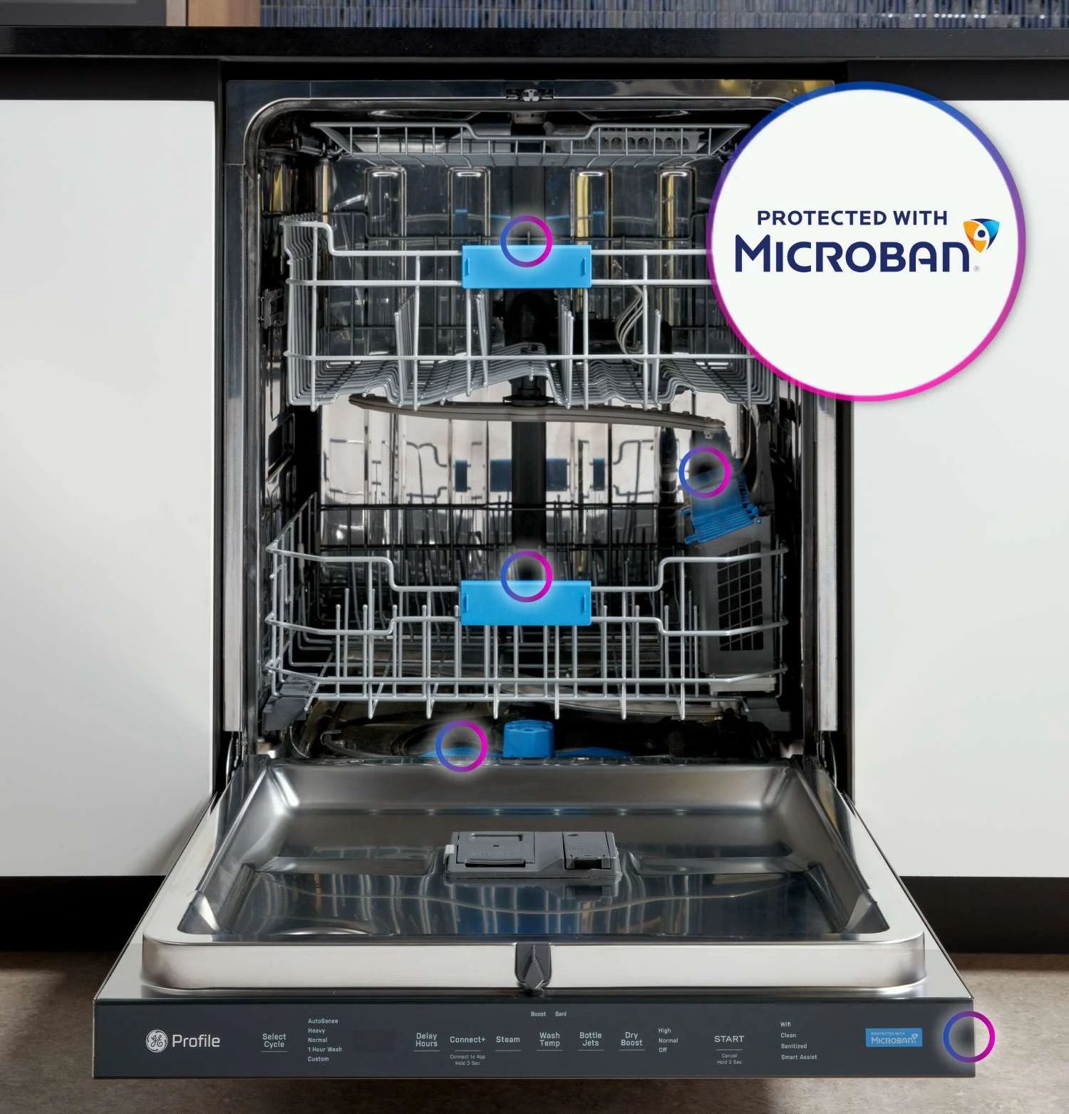 GE Profile 24" Fingerprint Resistant Stainless Smart Dishwasher with Stainless Steel Interior and Third Rack - PDP715SYVFS - Image 2