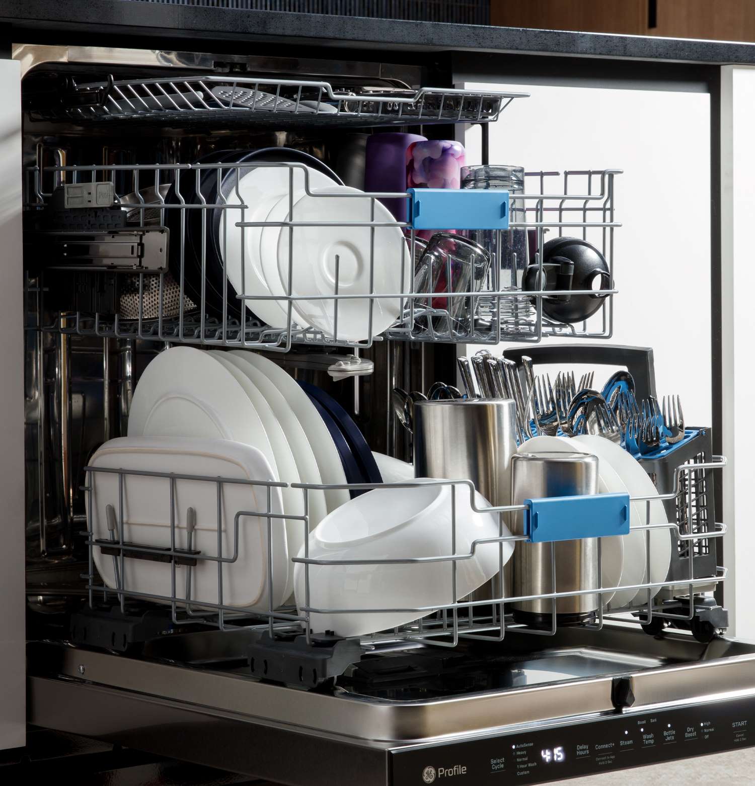 GE Profile 24" Fingerprint Resistant Stainless Smart Dishwasher with Stainless Steel Interior and Third Rack - PDP715SYVFS - Image 4