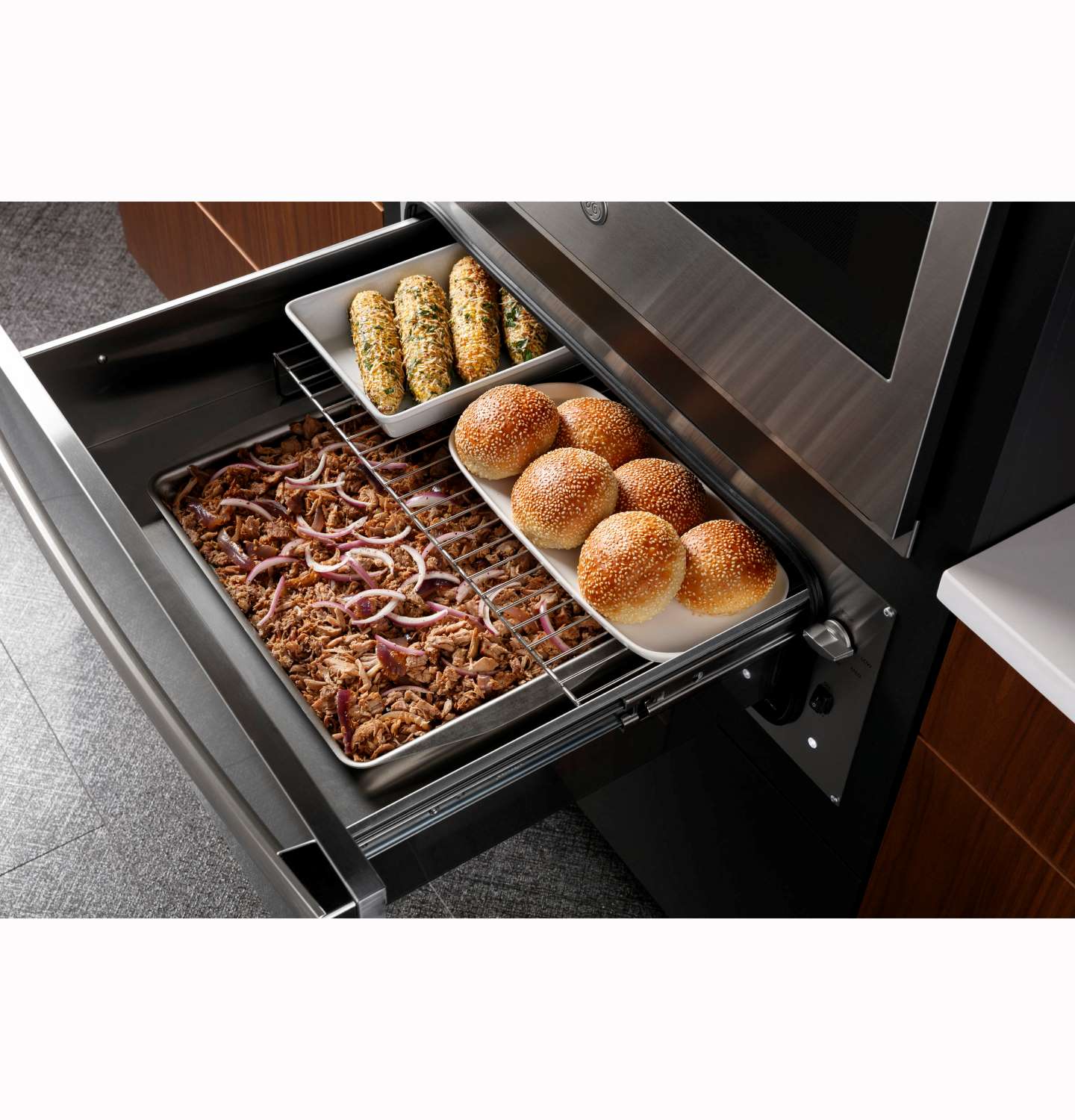 GE Profile 30in Stainless Steel Warming Drawer (1.9cu ft)- PTW9000SPSS - Image 7