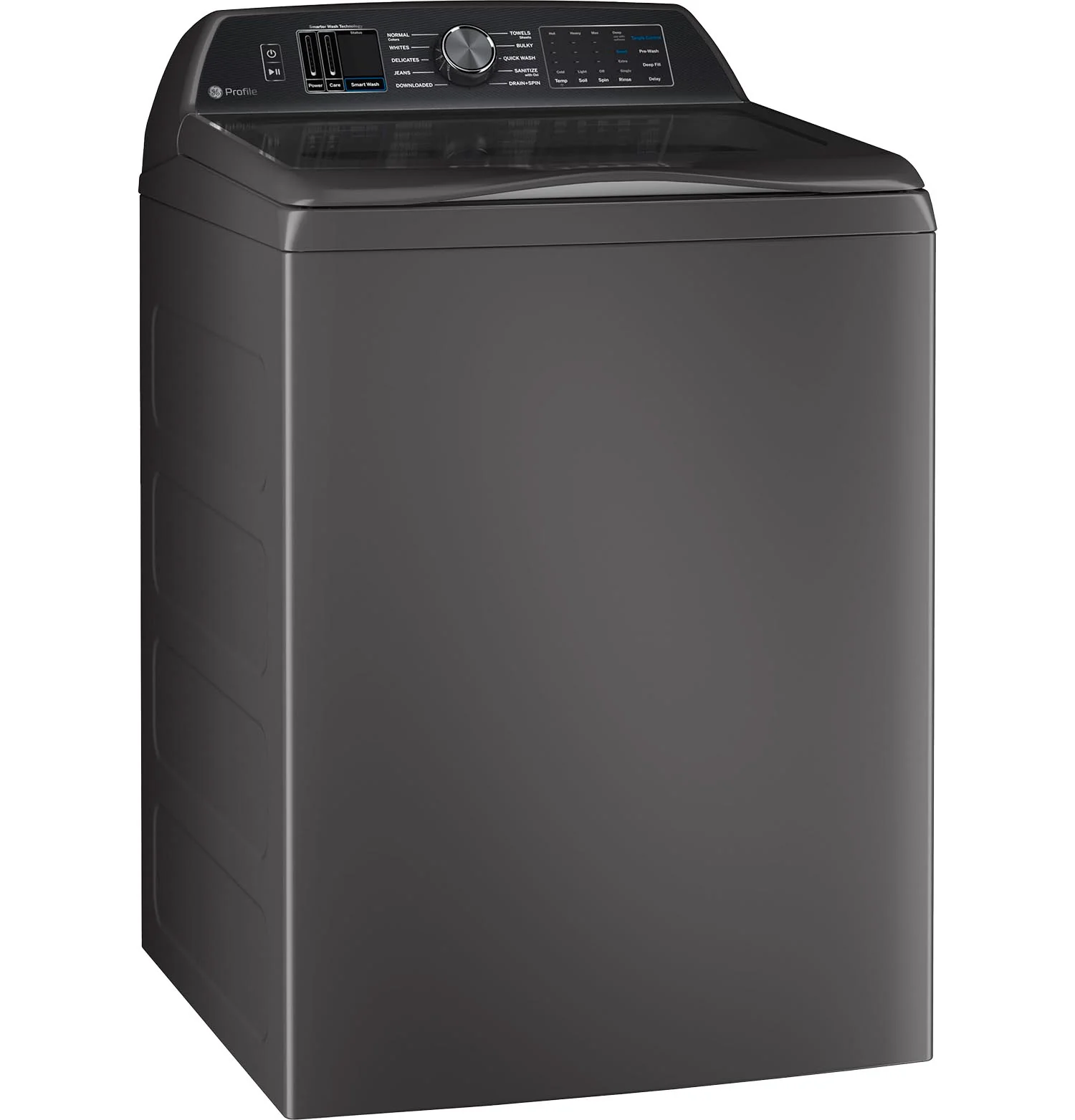 GE Profile Diamond Grey Top Load Washer with Smarter Wash Technology (6.2 Cu. Ft)- PTW700BPTDG - Image 2