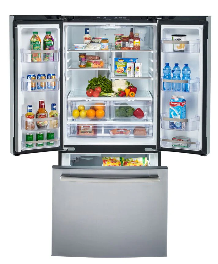 GE Profile 30" 20.8 Cu. Ft. Fingerprint Resistant Stainless French Door Refrigerator - PNE21NYRKFS - Image 3