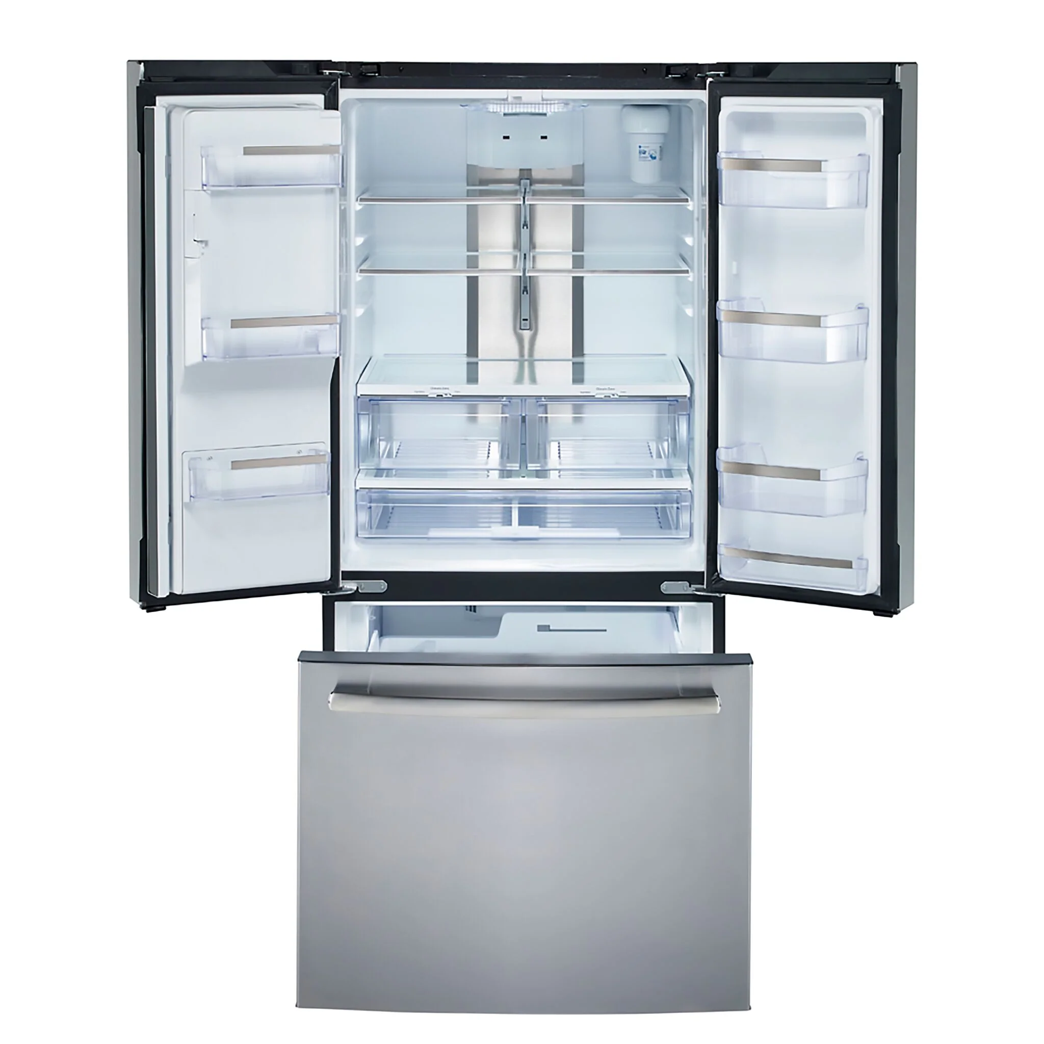GE Profile 32.75" 24.8 Cu. Ft. Fingerprint Resistant Stainless Steel French Door Refrigerator - PFE24HYRCFS - Image 2