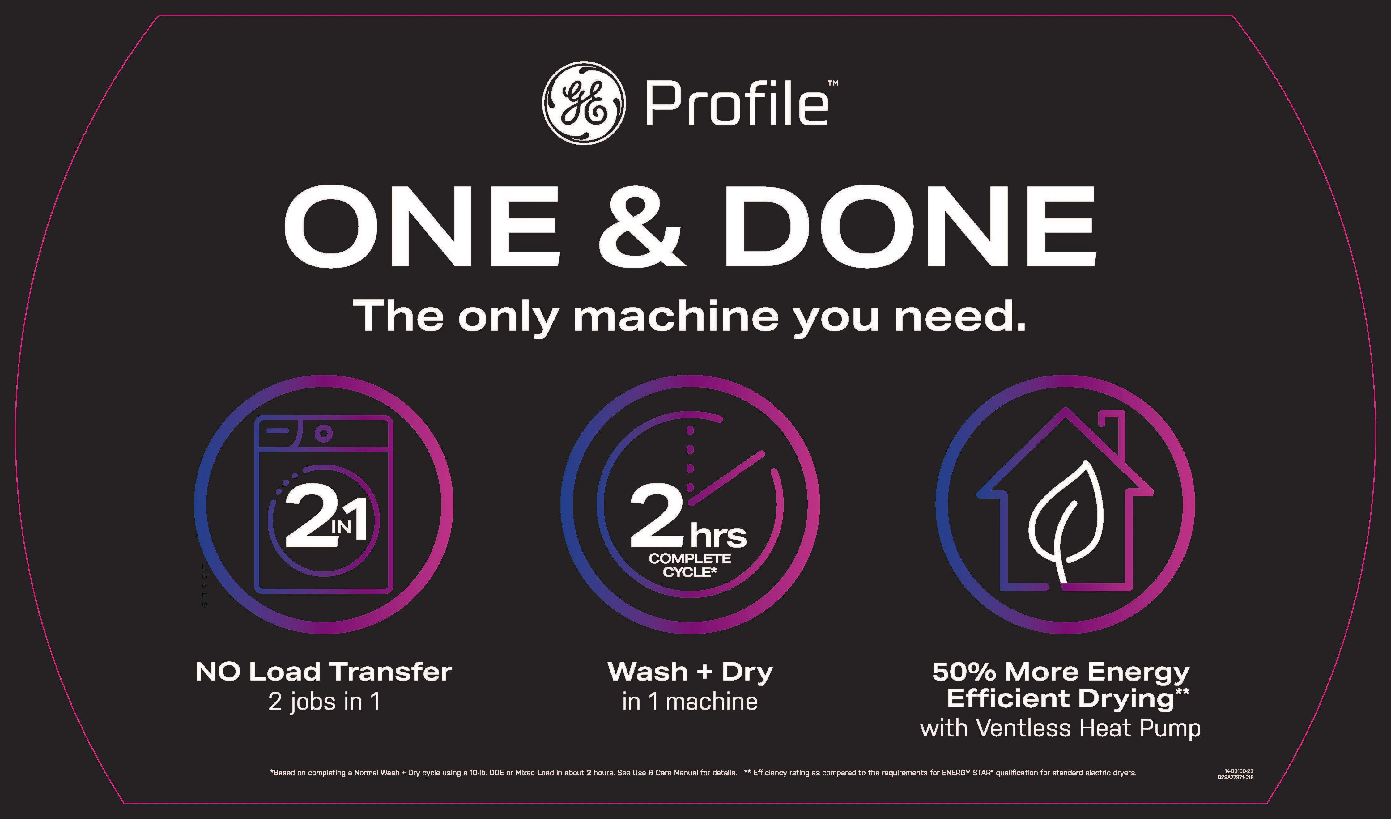 GE Profile Graphite 28" UltraFast All-in-One Washer/Dryer with Ventless Heat Pump (5.5 Cu.Ft.)- PFQ97HSPVDS - Image 12