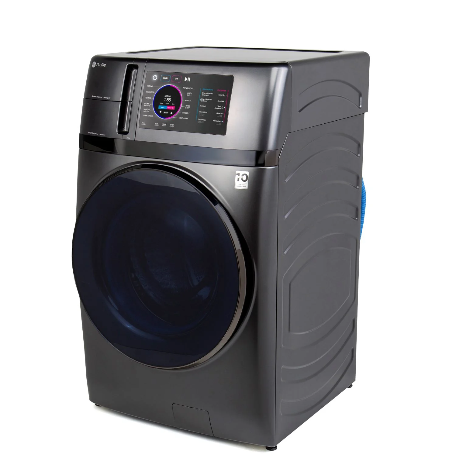 GE Profile Graphite 28" UltraFast All-in-One Washer/Dryer with Ventless Heat Pump (5.5 Cu.Ft.)- PFQ97HSPVDS - Image 5