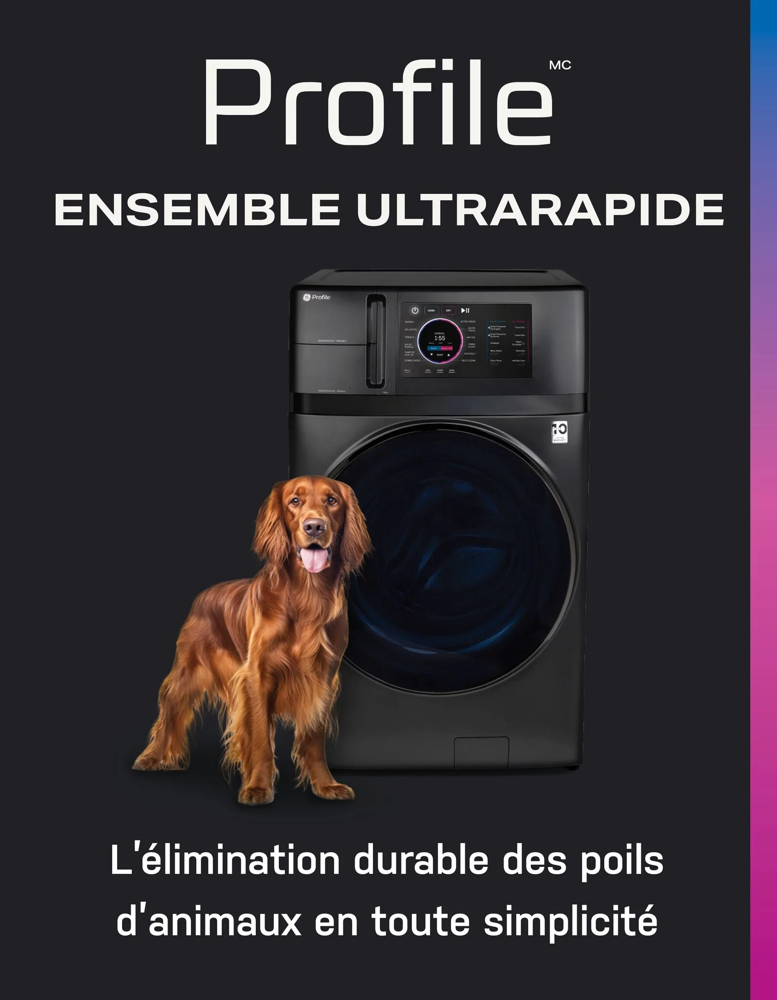 GE Profile Graphite 28" UltraFast All-in-One Washer/Dryer with Ventless Heat Pump (5.5 Cu.Ft.)- PFQ97HSPVDS - Image 7