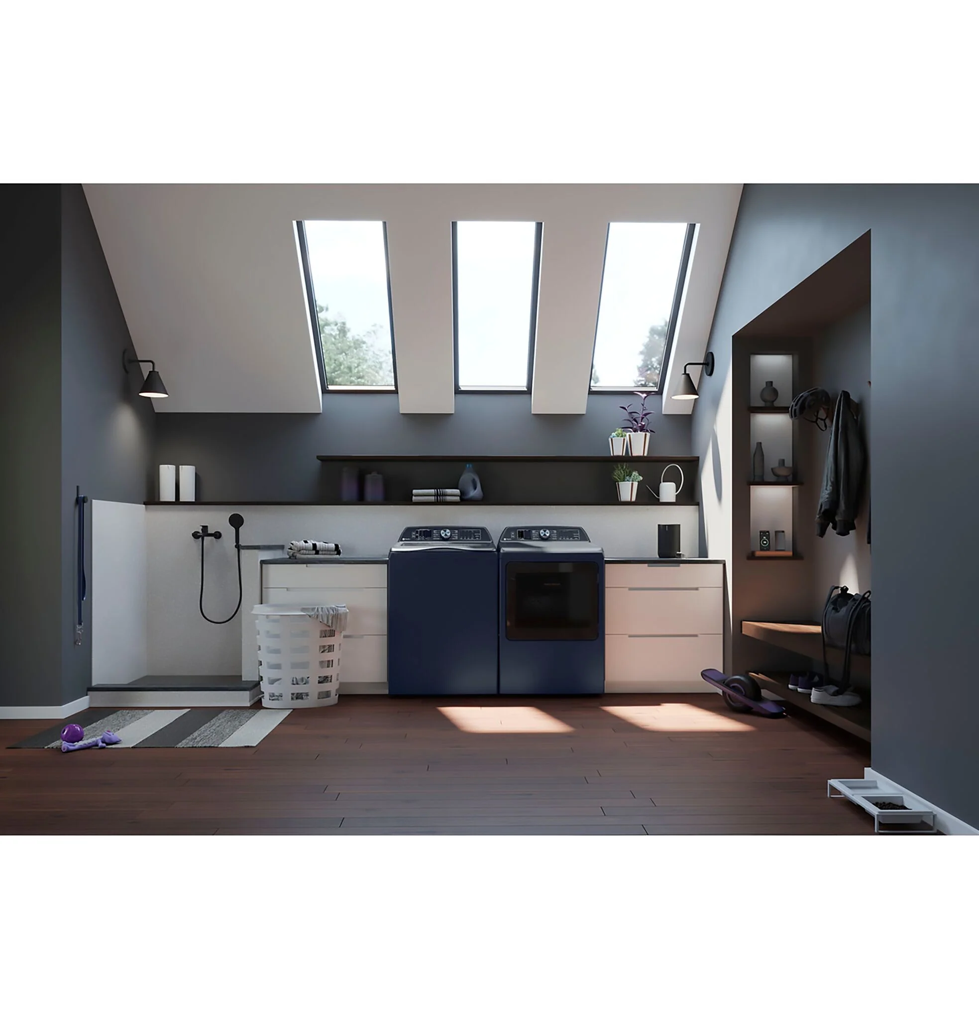 GE Profile Sapphire Blue Top Load IEC Washer with Smarter Wash Technology (6.2 cu. ft.) - PTW800BPWRS - Image 5