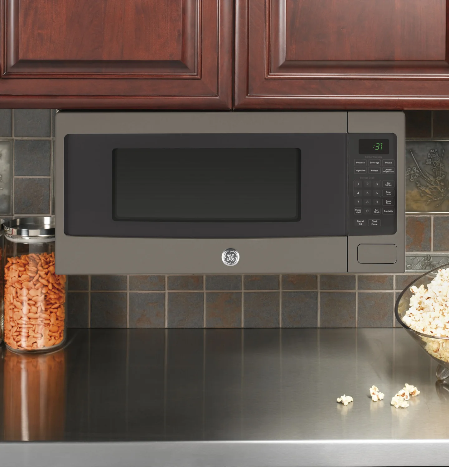 GE Profile Slate Countertop Microwave (1.1 Cu. Ft.) - PEM10SLFC - Image 2