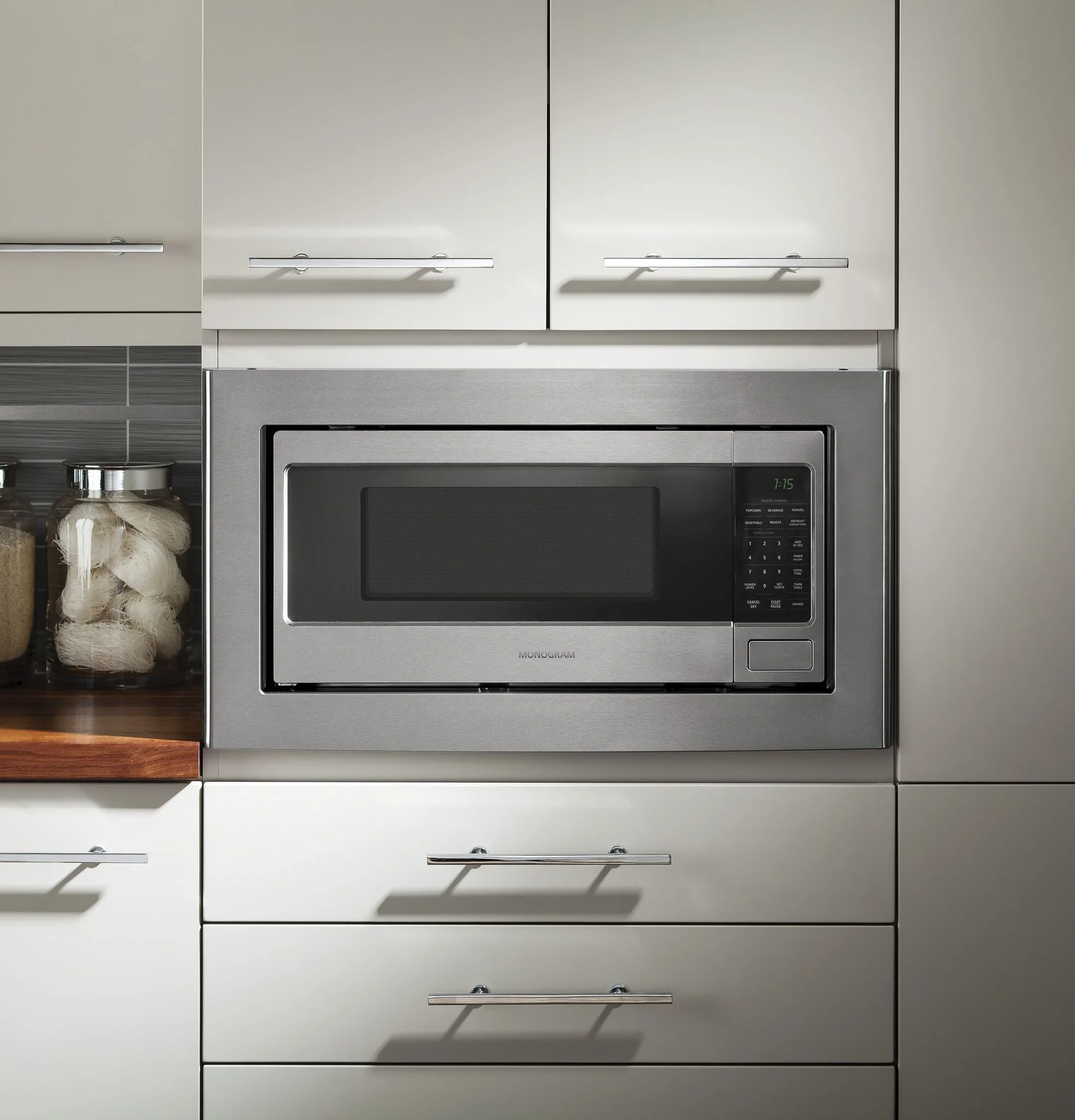 GE Profile Stainless Steel 30" Built - In Trim Kit for Microwave - JX830SFC - Image 2