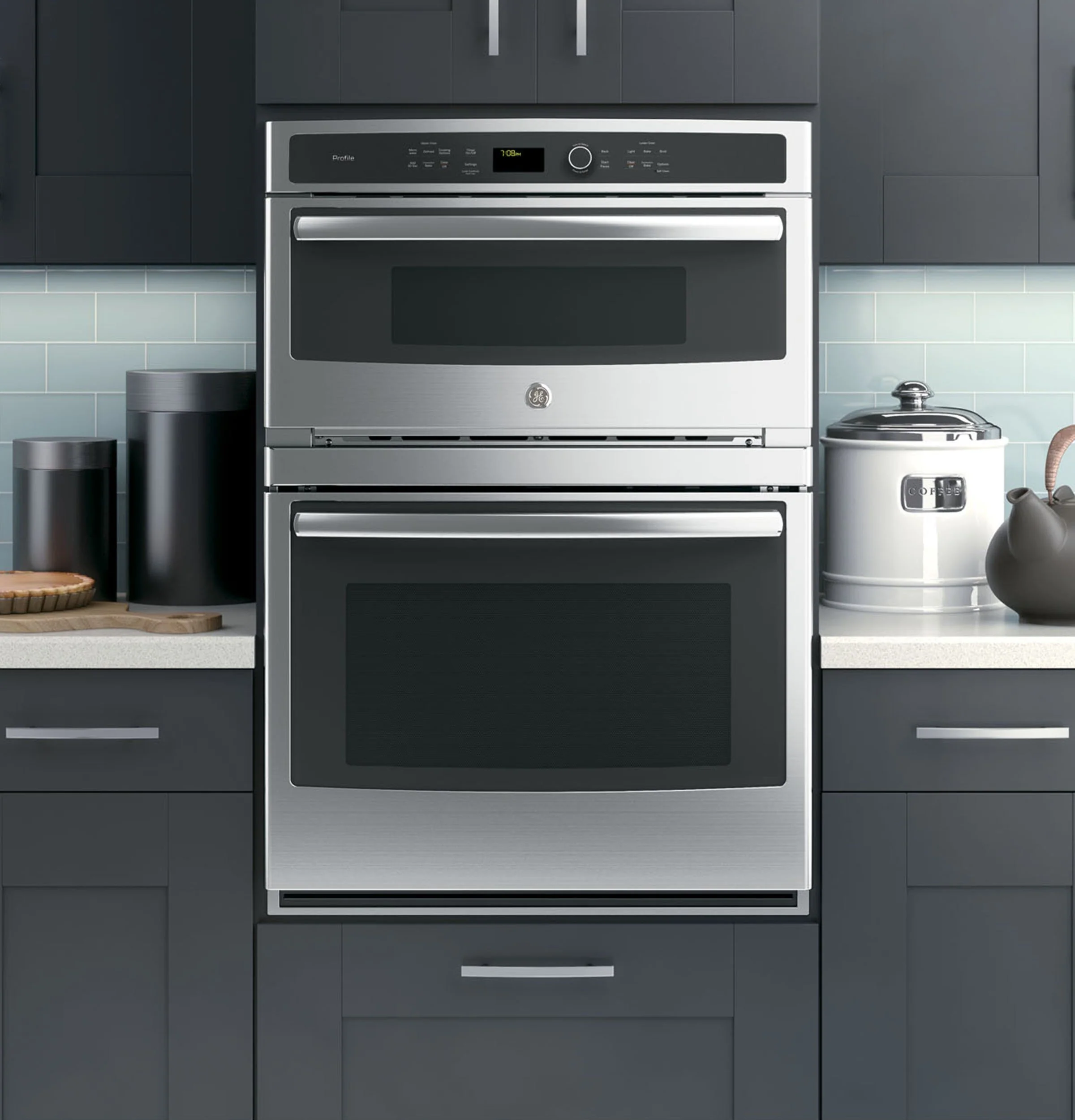 GE Profile Stainless Steel 30" Built-In Combination Convection Microwave/True European Convection Oven - PT7800SHSS - Image 2