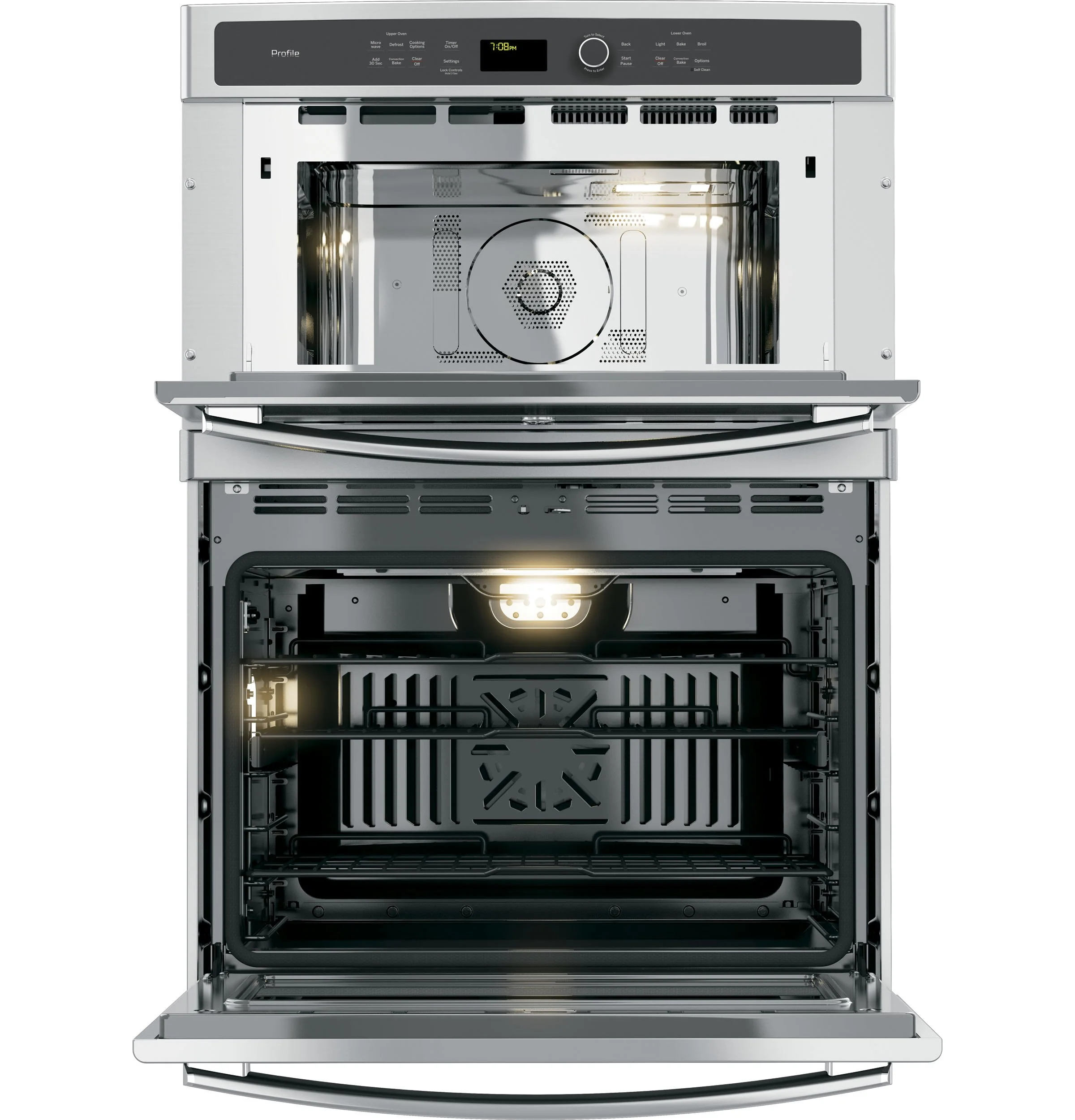 GE Profile Stainless Steel 30" Built-In Combination Convection Microwave/True European Convection Oven - PT7800SHSS - Image 3