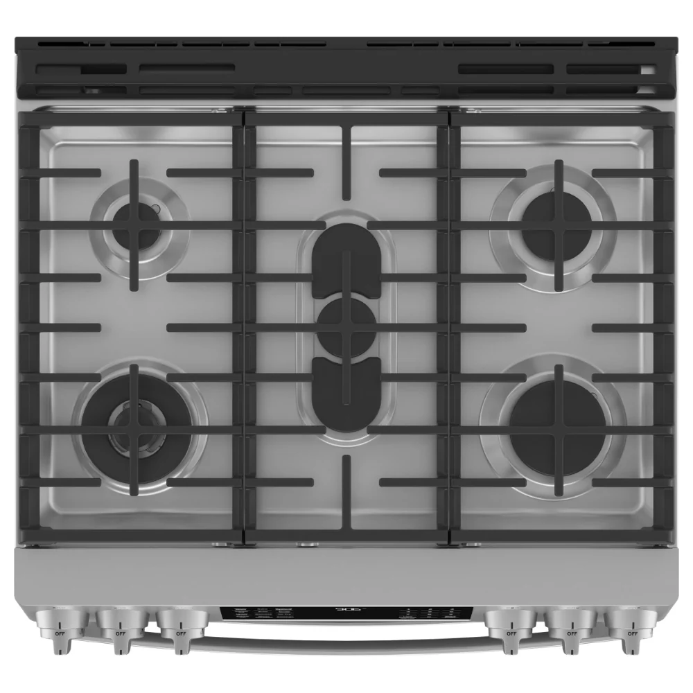 GE Profile Stainless Steel 30" Smart Slide-In Double Oven Gas Convection Range with Air Fry (6.7 Cu. Ft.) - PCGS960YPFS - Image 2