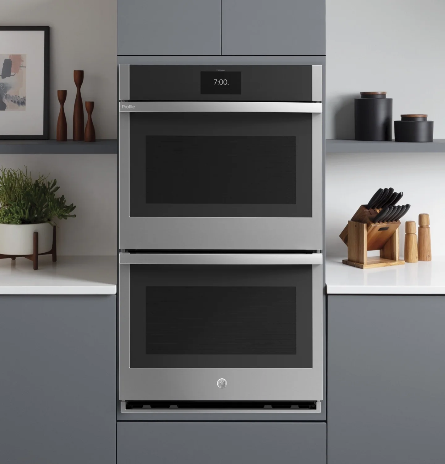 GE Profile Stainless Steel Convection Double Wall Oven (10.0 Cu.Ft.) - PTD7000SNSS - Image 2