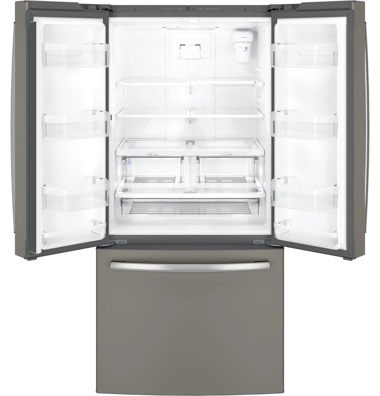 GE 32.75" 18.6 Cu. Ft. Slate Counter-Depth French Door Refrigerator - GWE19JMLES - Image 4