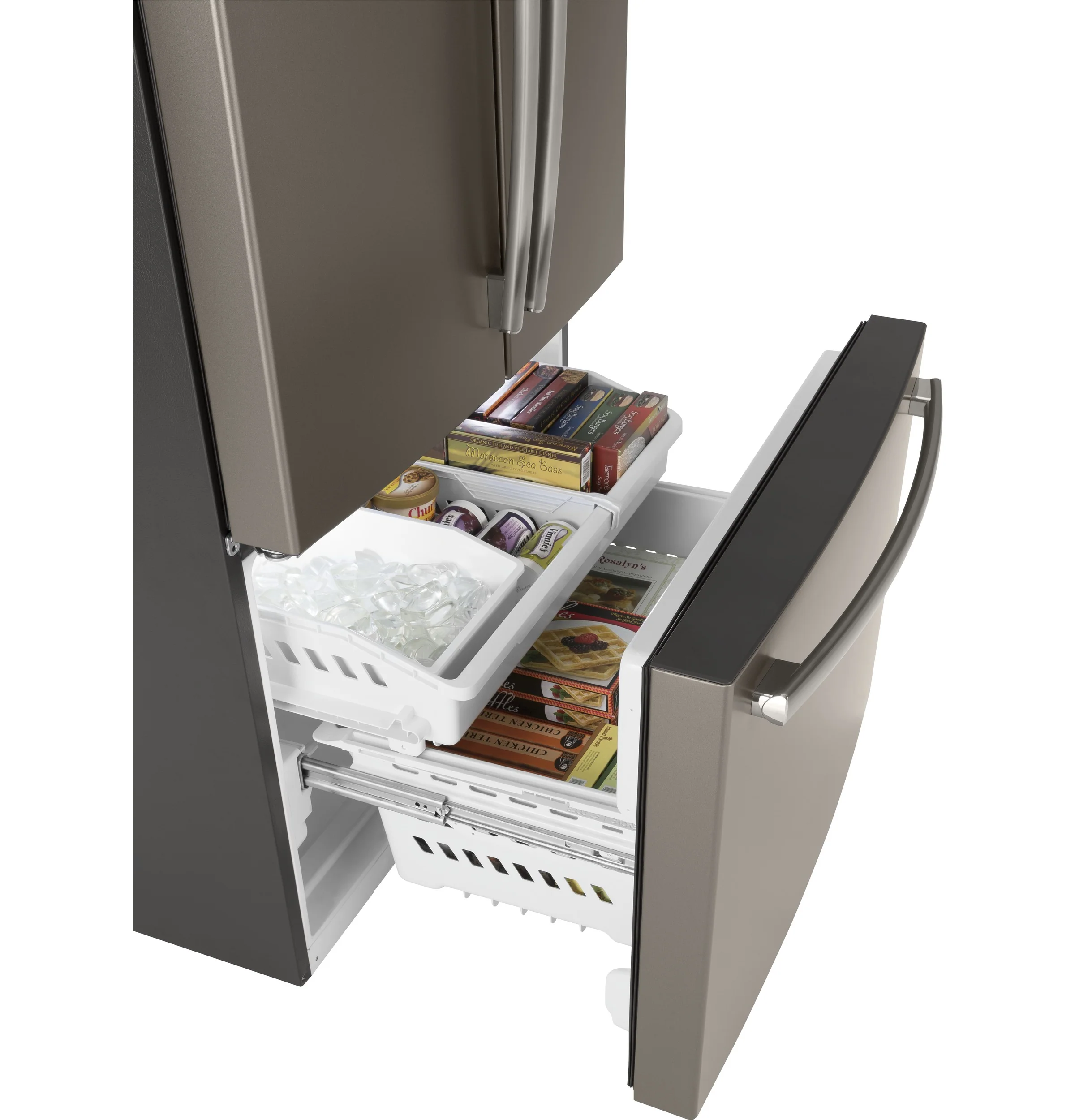 GE 36" 27 Cu. Ft. Slate French Door Refrigerator - GNE27JMMES - Image 5