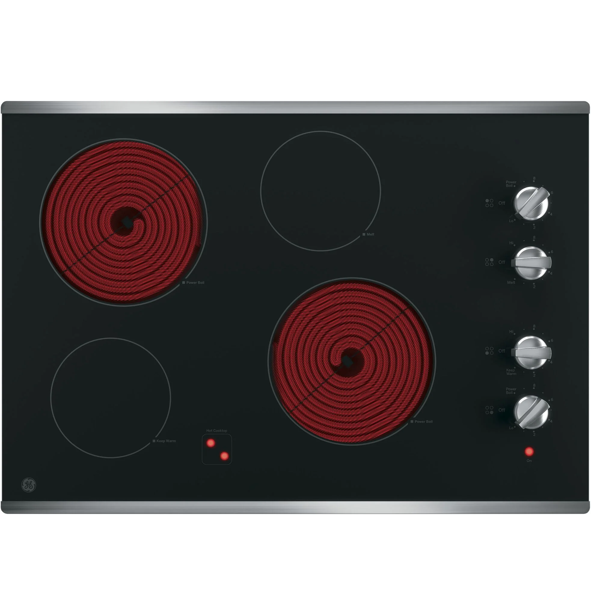 GE Stainless Steel 30" Knob Control Electric Cooktop - JP3030SWSS - Image 2