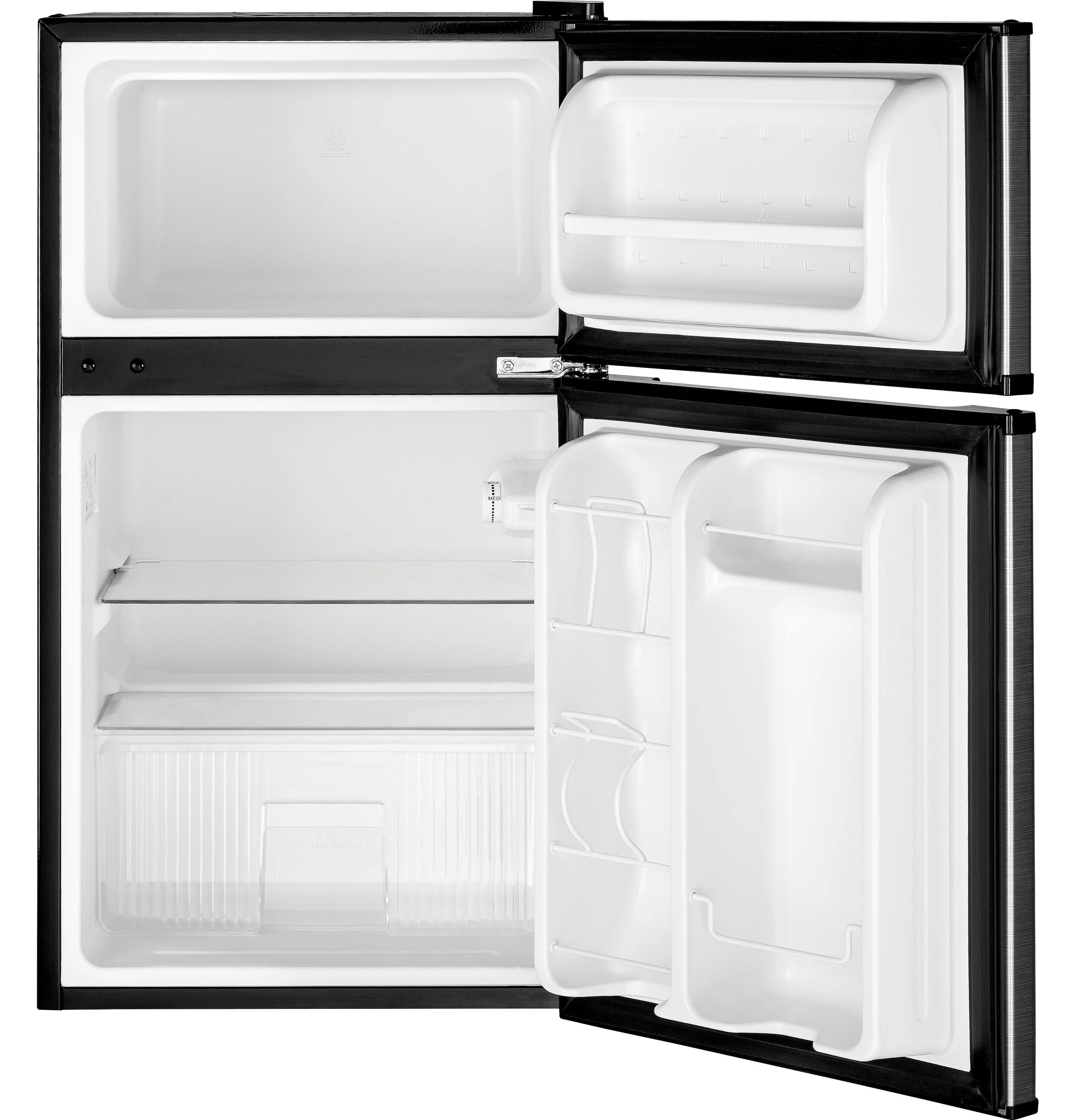 GE Stainless Steel Double Door Compact Refrigerator (3.1 Cu. Ft.) - GDE03GLKLB - Image 2