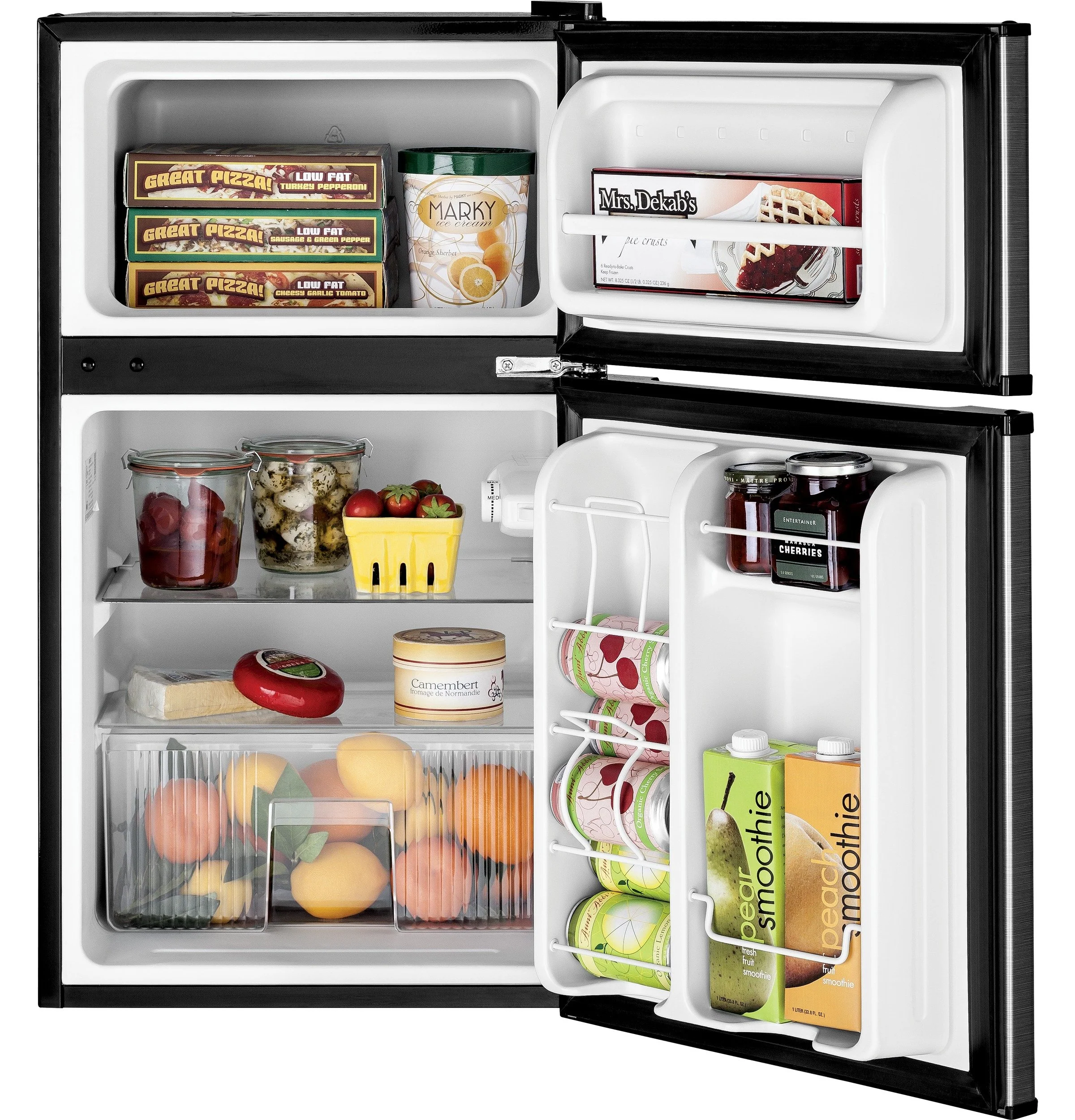 GE Stainless Steel Double Door Compact Refrigerator (3.1 Cu. Ft.) - GDE03GLKLB - Image 3