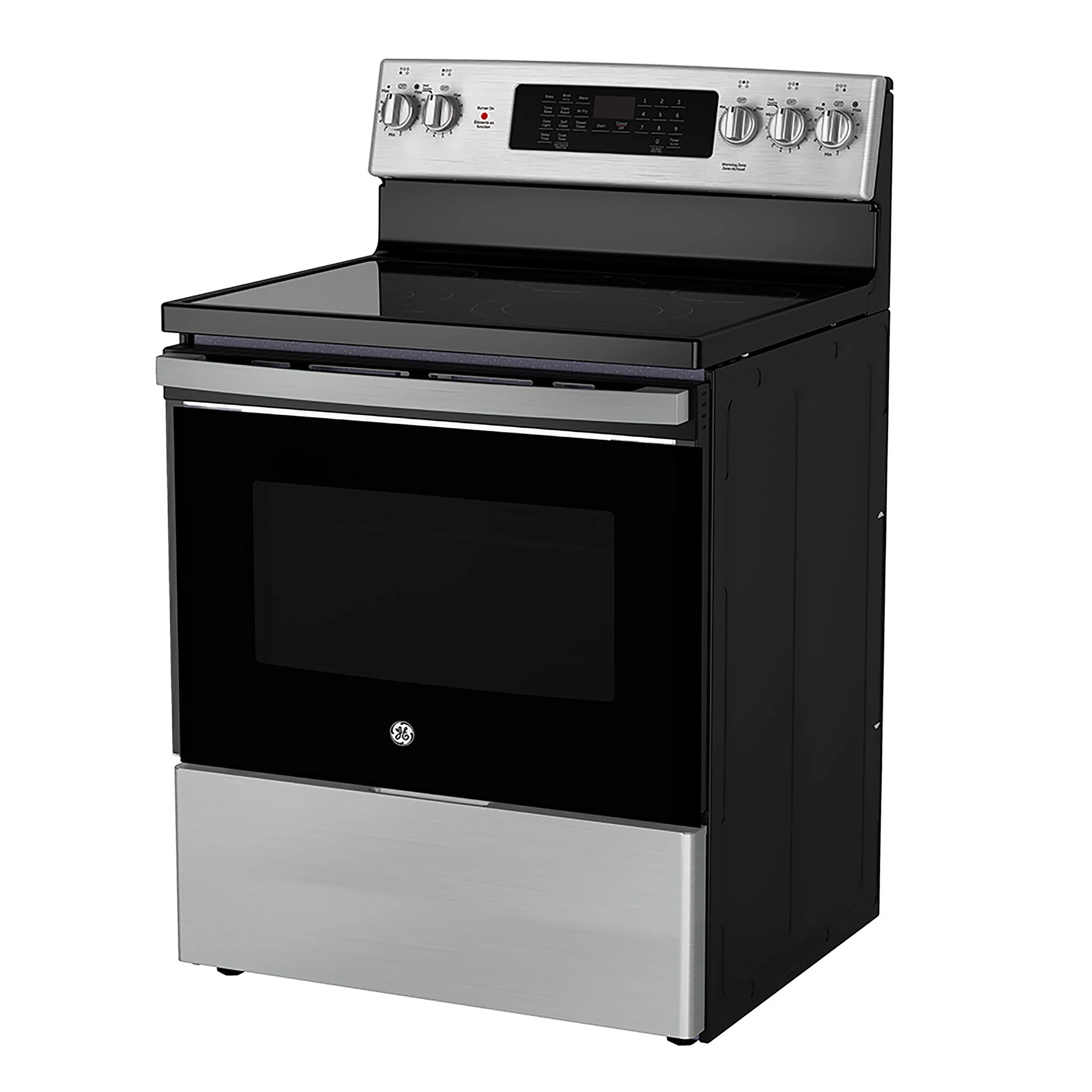 GE Stainless Steel Free-Standing Electric Convection Range with No-Preheat Air Fry (5.0 cu.ft) - JCB840STSS - Image 10