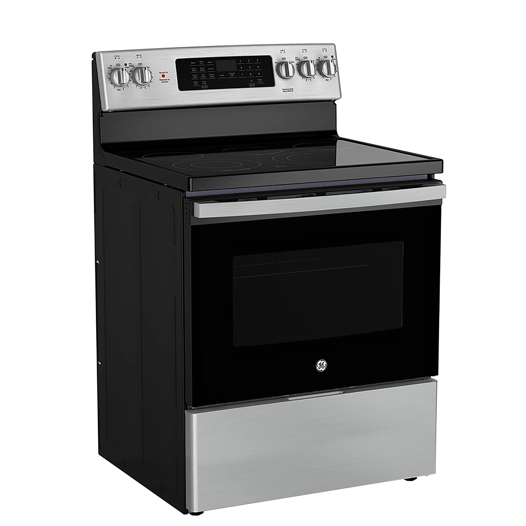 GE Stainless Steel Free-Standing Electric Convection Range with No-Preheat Air Fry (5.0 cu.ft) - JCB840STSS - Image 9