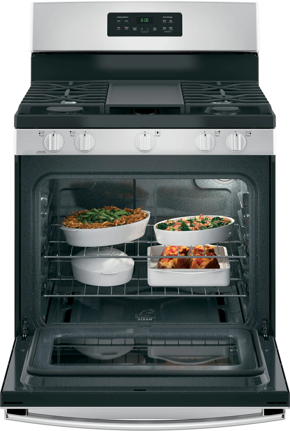 GE Stainless Steel Freestanding Gas Range (5.0 Cu. Ft.) - JCGBS66SEKSS - Image 3