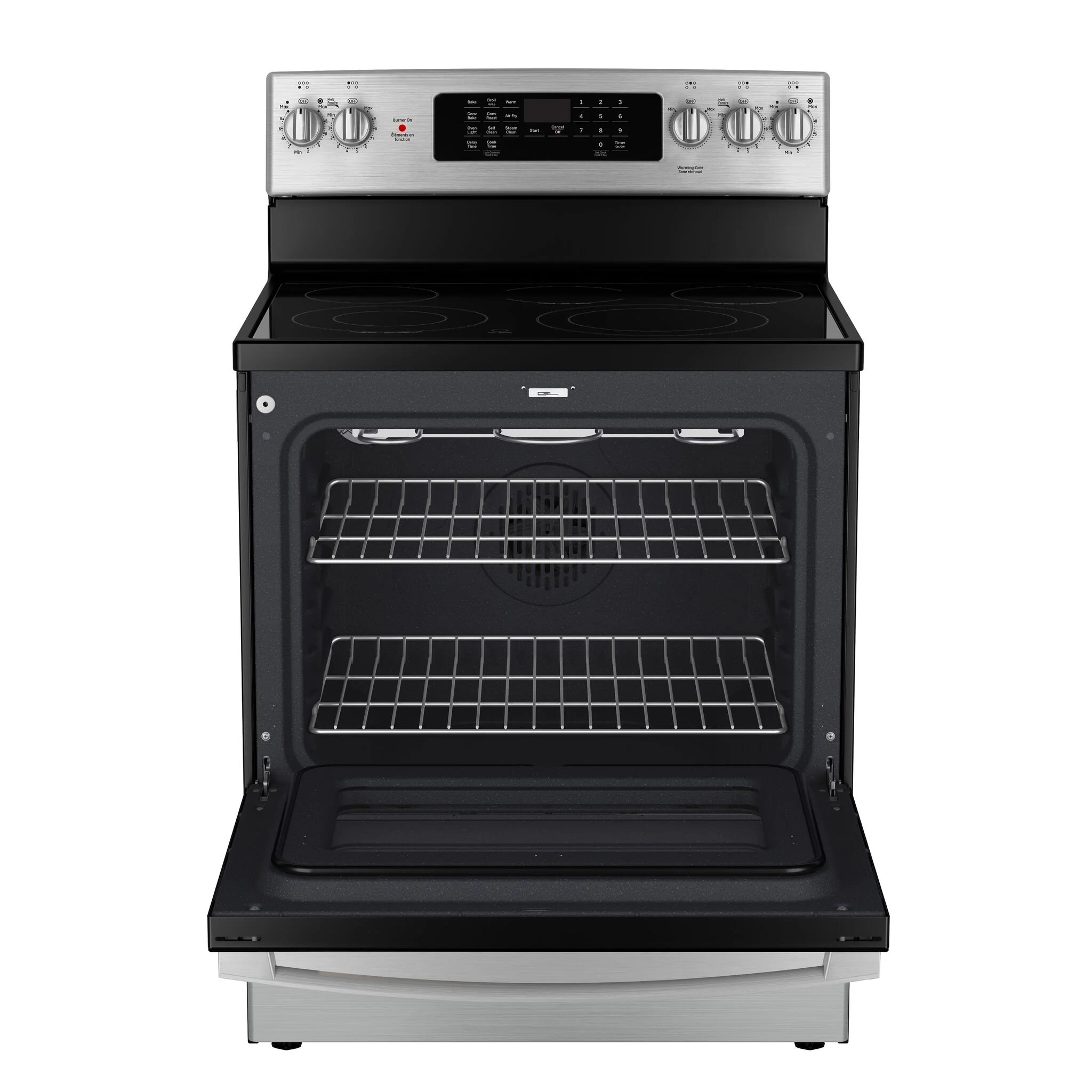 GE Stainless Steel Kitchen Package with Counter-Depth Refrigerator, Electric Range & Built-In Dishwasher - Image 5
