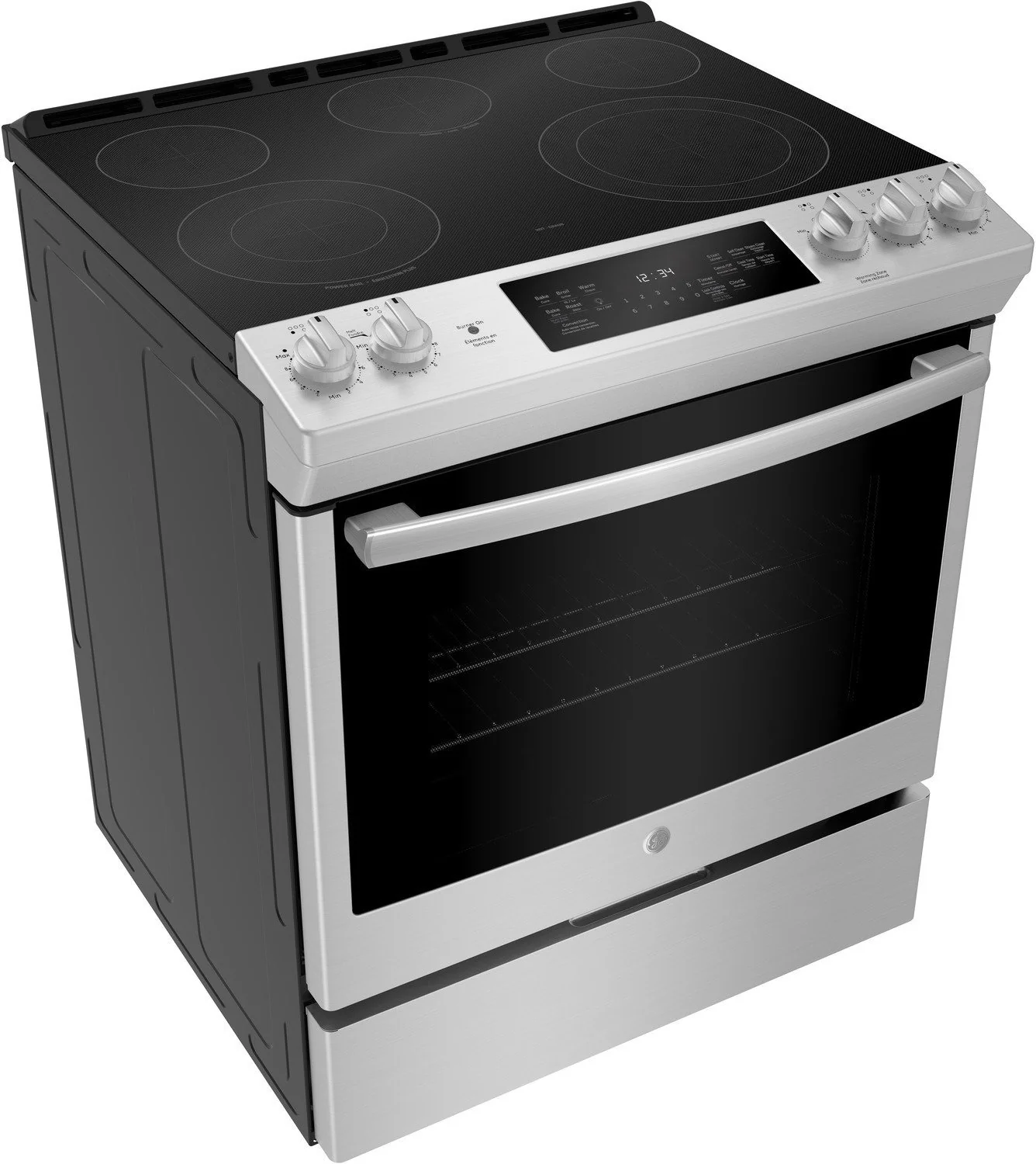 GE Stainless Steel Slide-In Electric True Convection Range (5.3 Cu. Ft.) - JCS840SMSS - Image 2