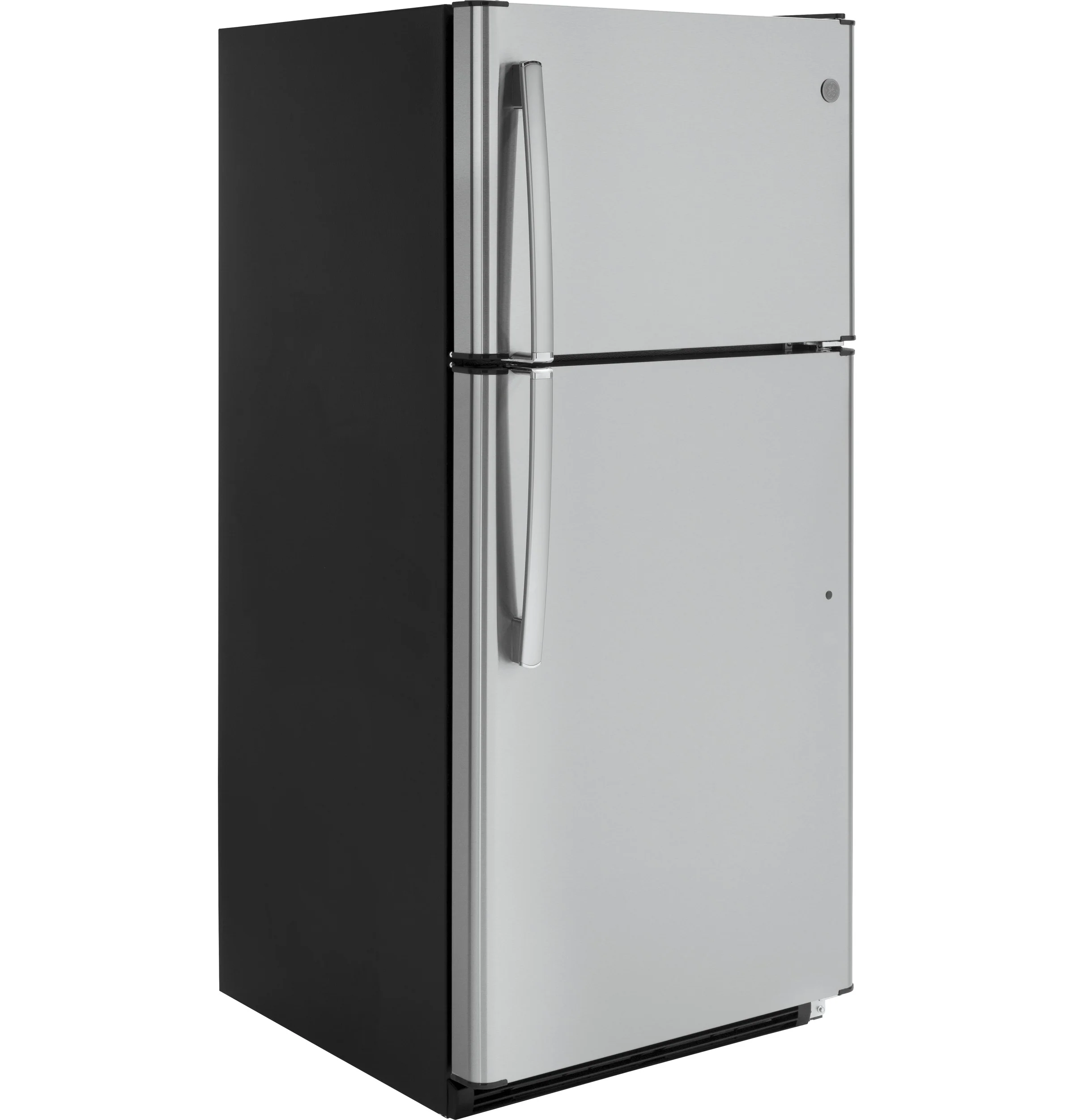 GE 29.75" 18 Cu. Ft. Stainless Steel Top-Freezer Refrigerator - GTS18FSLKSS - Image 2