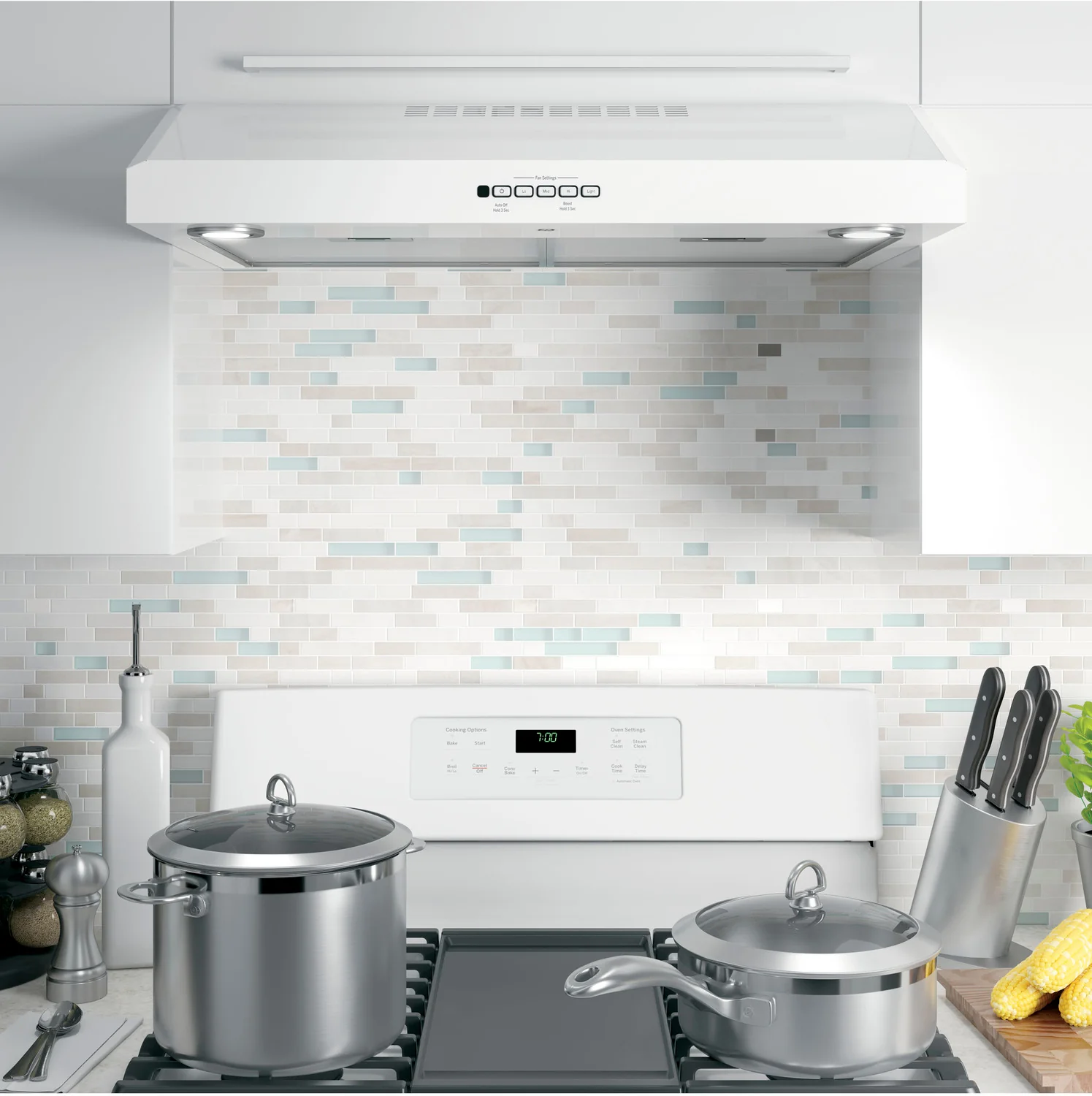 GE White 30" 310 CFM Under-the-Cabinet Range Hood - JVX5300DJWWC - Image 2