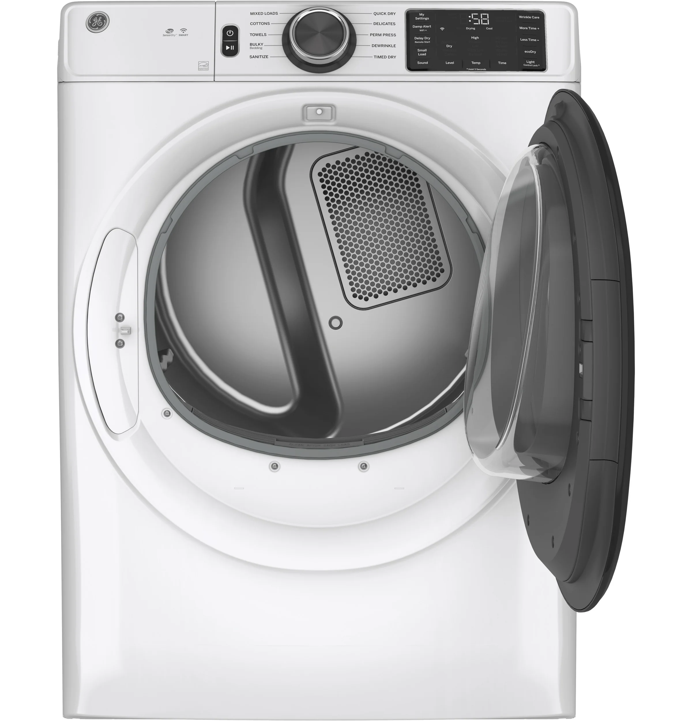 GE White Electric Front Load Dryer ( 7.8 Cu. Ft.) - GFD55ESMNWW - Image 3