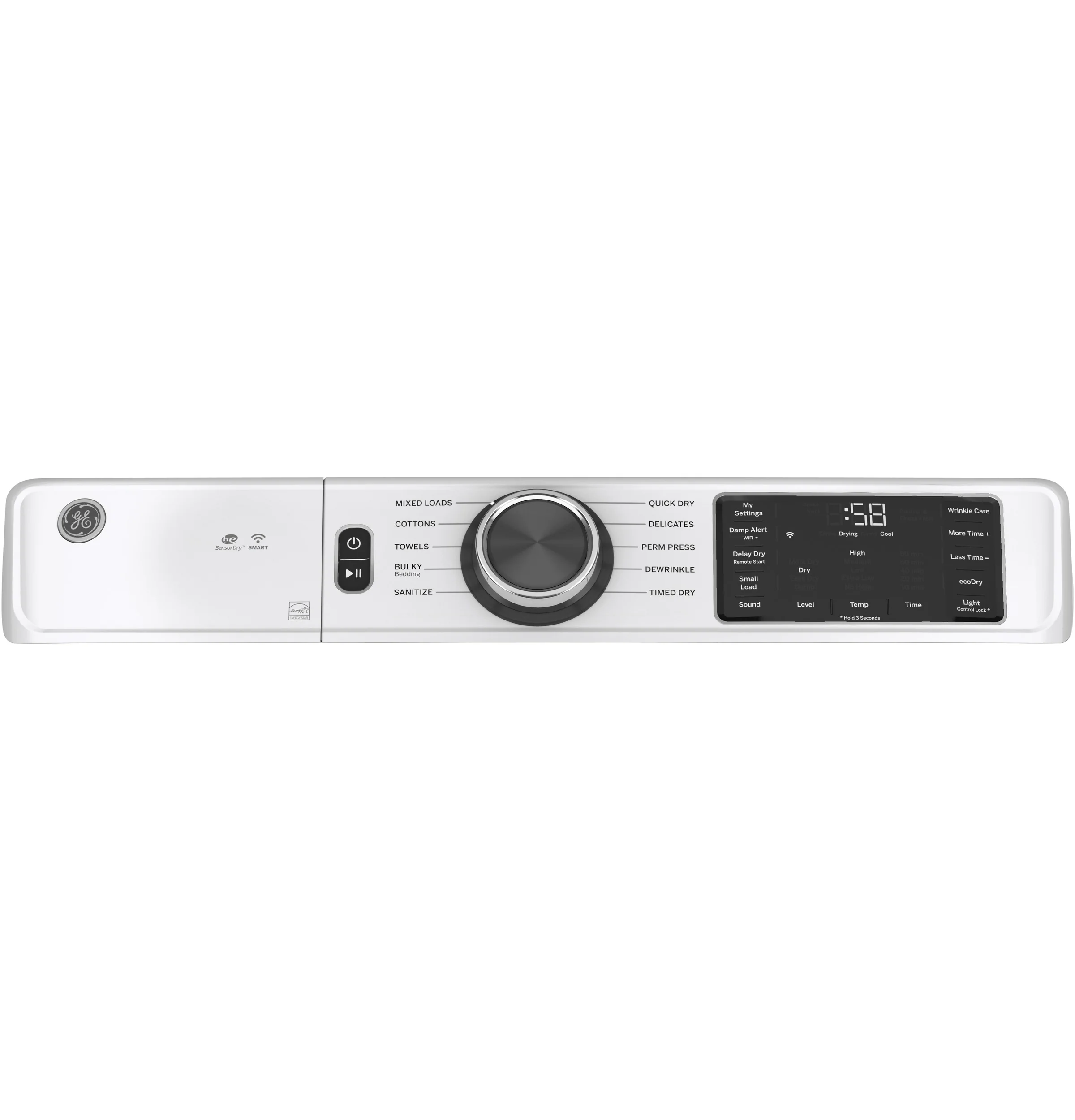 GE White Electric Front Load Dryer ( 7.8 Cu. Ft.) - GFD55ESMNWW - Image 4