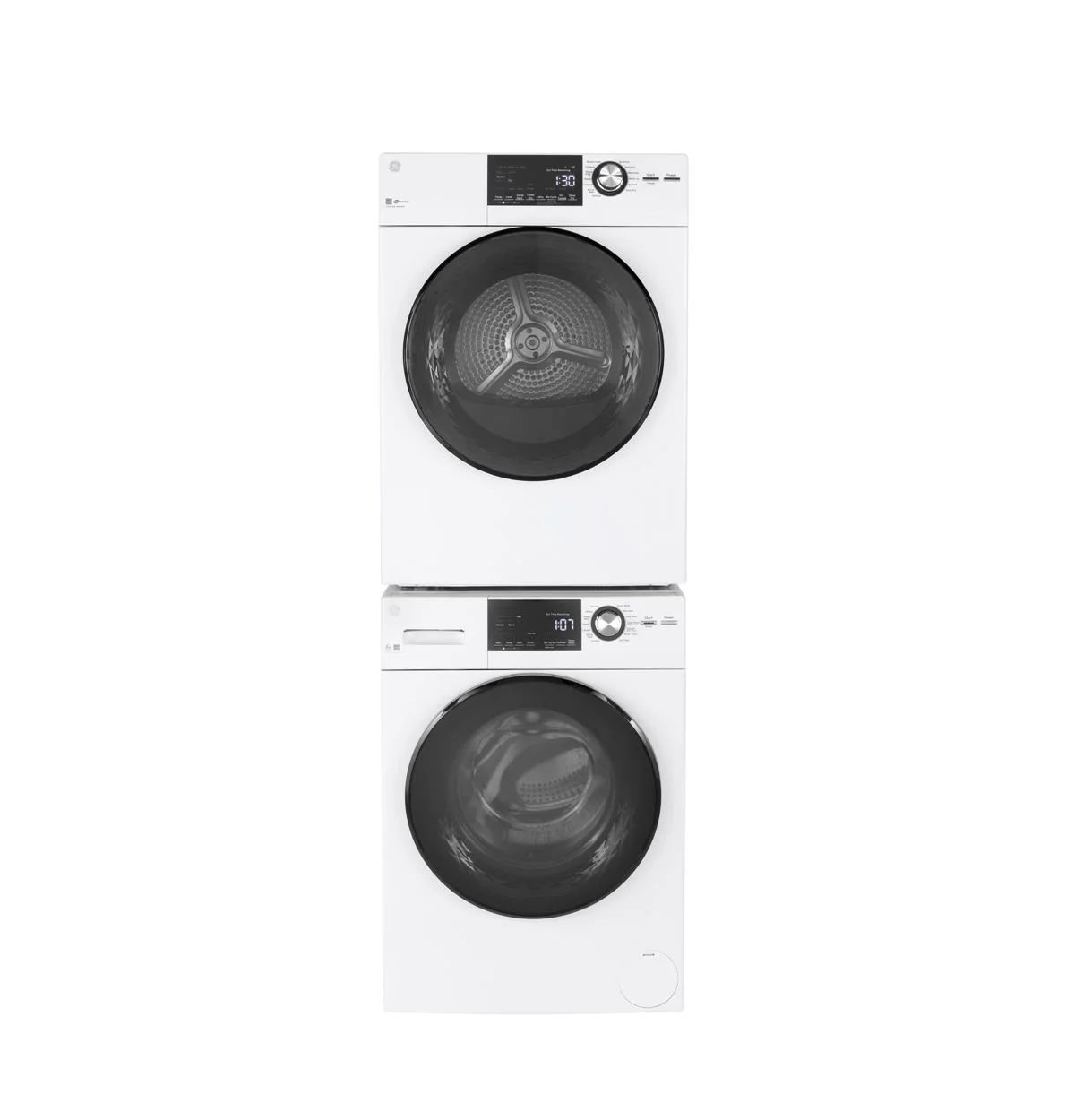GE White Front Load Washer with Steam (2.8 IEC Cu.Ft.) & White Vented Electric Dryer with Stainless Steel Drum (4.1 Cu.Ft.) - GFW148SSMWW/GFD14JSINWW - Image 2