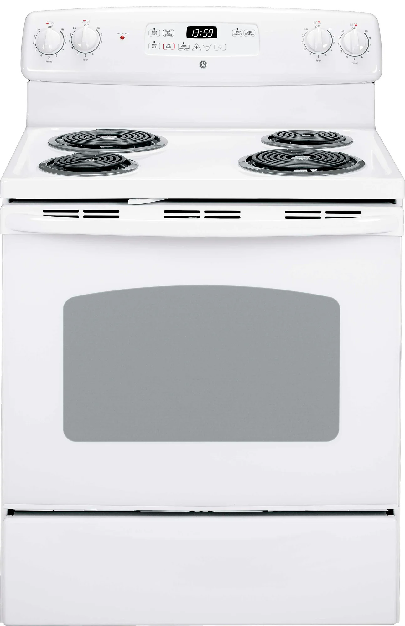 GE White Kitchen Package with Top-Freezer Refrigerator, Electric Range & Built-In Dishwasher - Image 3