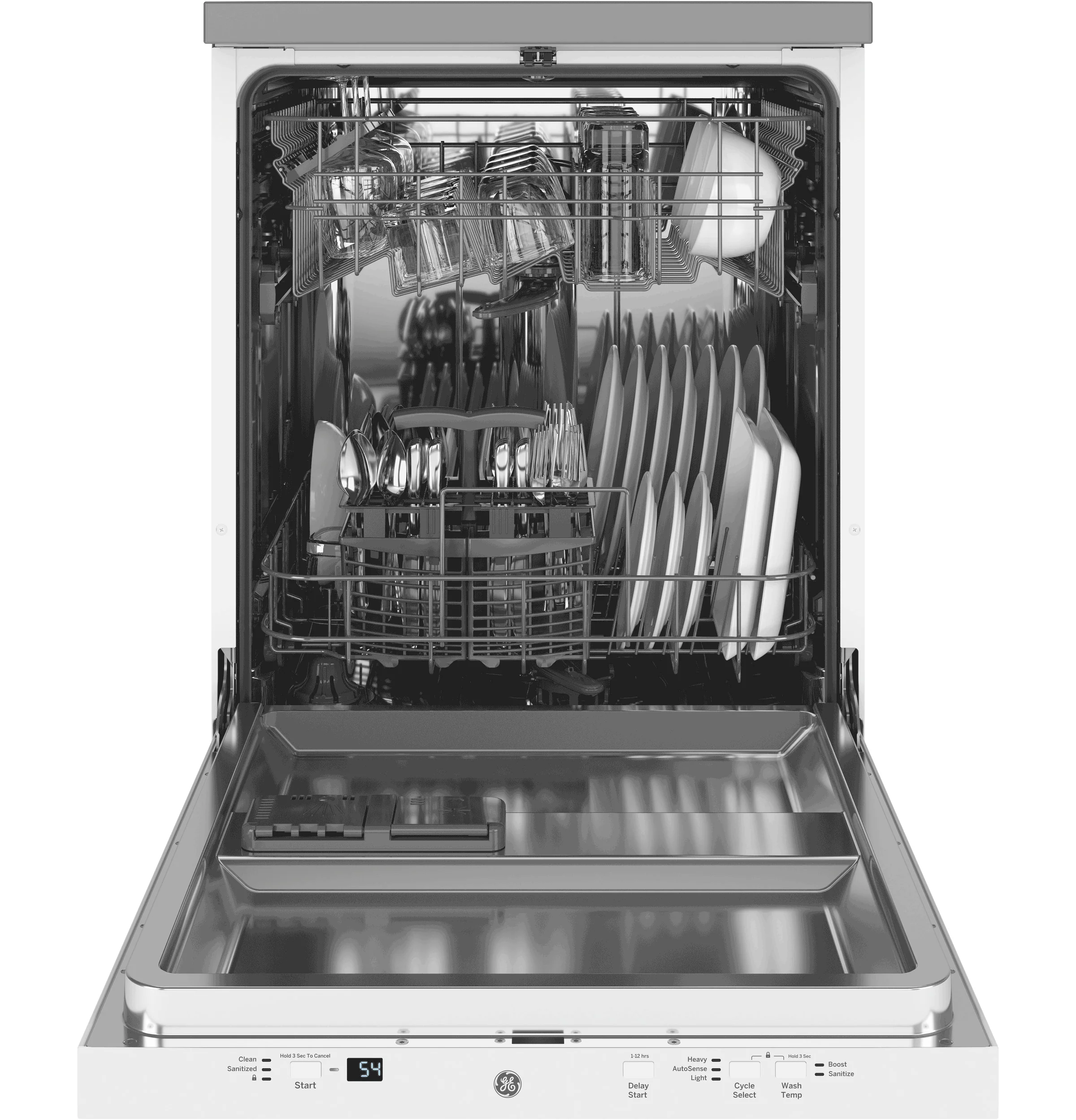 GE White Portable 24" Dishwasher- GPT225SGLWW - Image 3