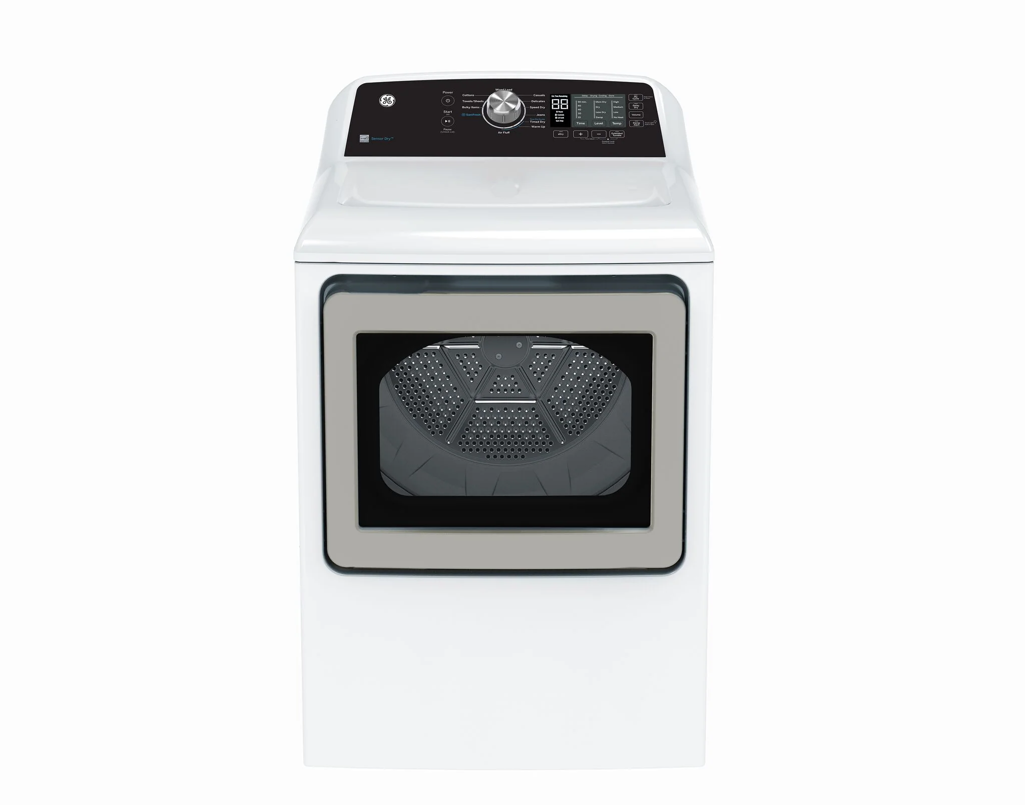 GE White Top Load Washer (5.3 Cu. Ft.) & Gas Dryer with SaniFresh (7.4 cu.ft.) - GTW681BMRWS/GTD68GBMRWS - Image 4