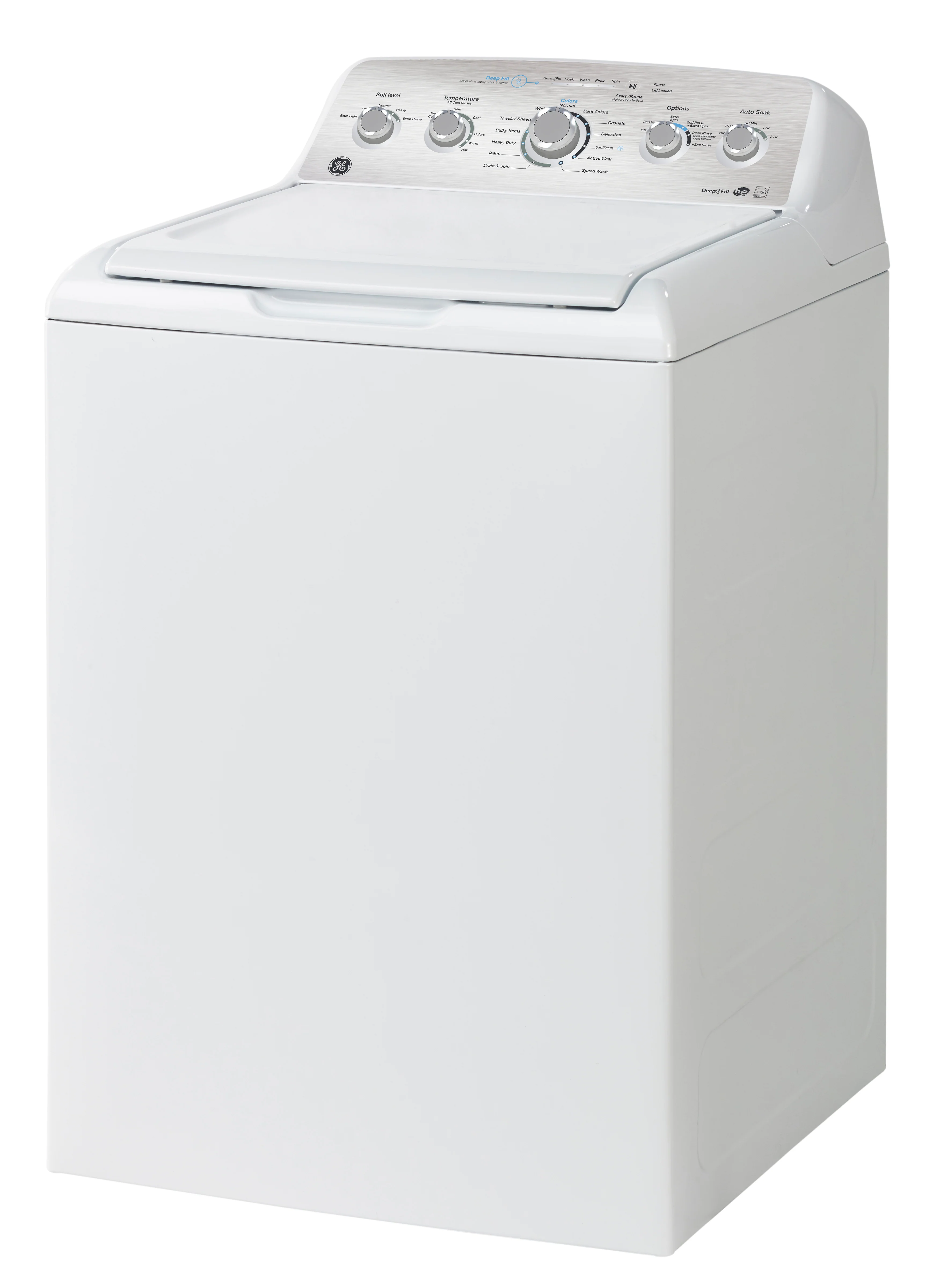 GE White Top-Load Washer with SaniFresh Cycle (4.9 Cu. Ft.) - GTW490BMRWS - Image 3