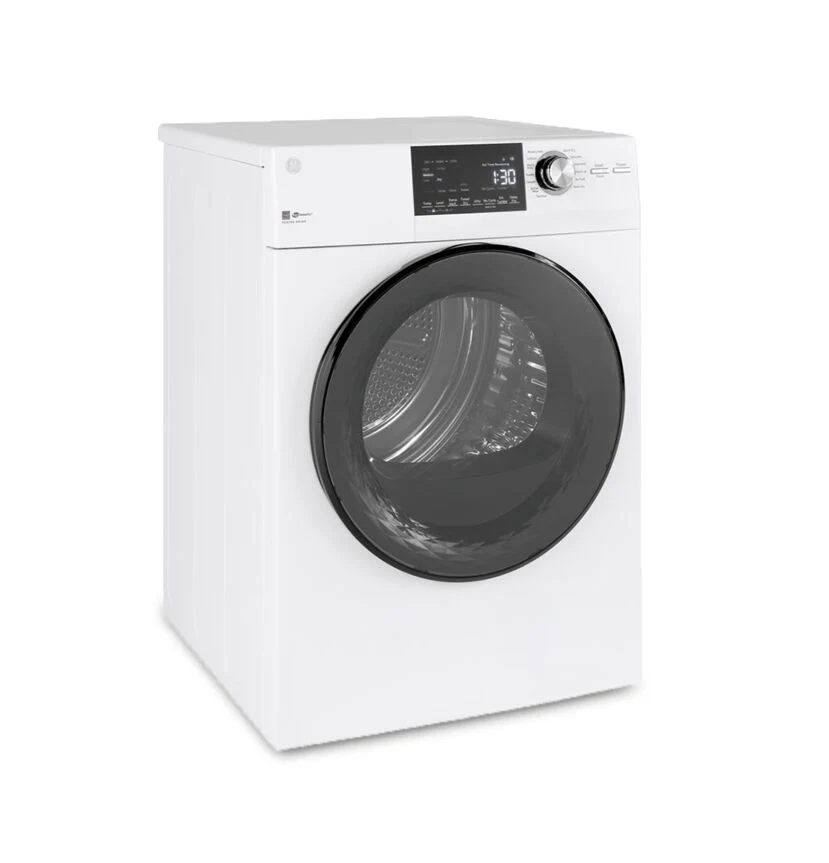 GE White Vented Electric Dryer with Stainless Steel Drum (4.1 Cu.Ft.) - GFD14JSINWW - Image 2